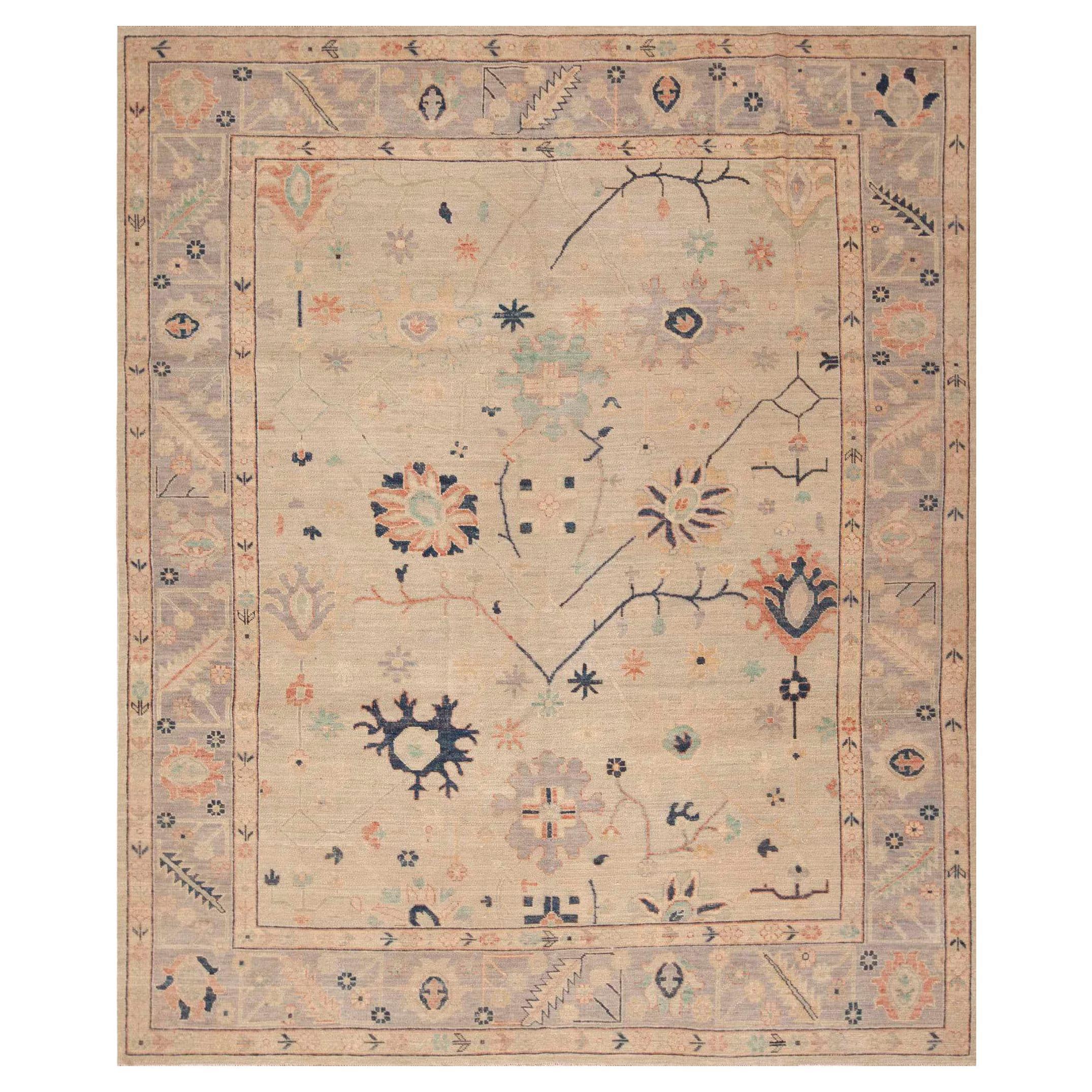 Nazmiyal Kollektion Stammeskunst Geometrischer moderner türkischer Teppich 8'5" x 10' im Angebot