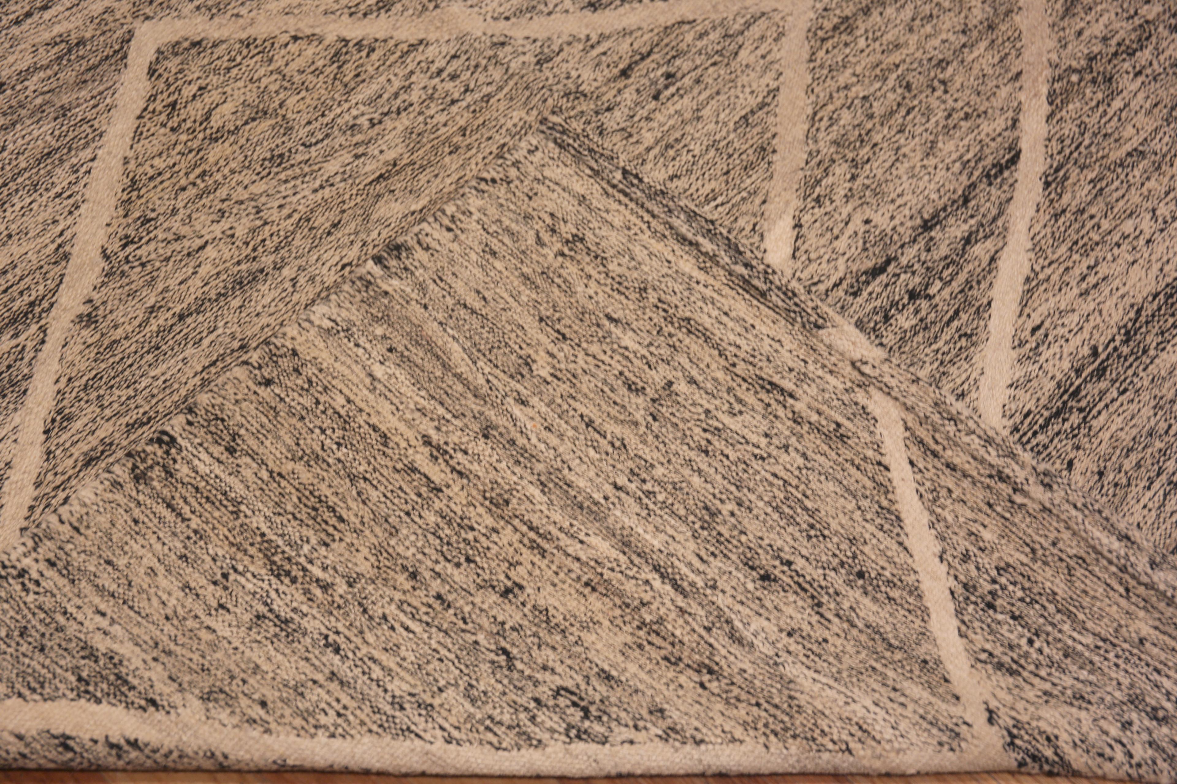 XXI secolo e contemporaneo Collection'S Tappeto Tribale Geometrico Moderno a Trama Piatta & Kilim 13'6