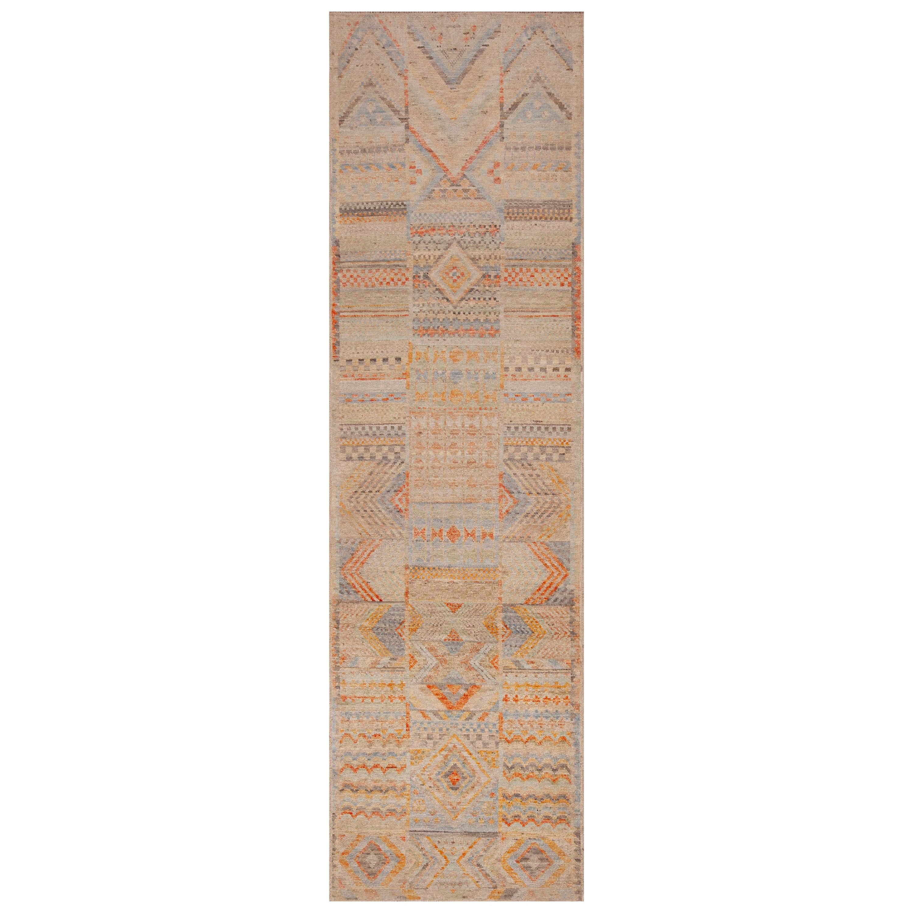 Nazmiyal CollectionN Tribal Geometric Modern Hallway Runner Rug 2'9" x 9'7"