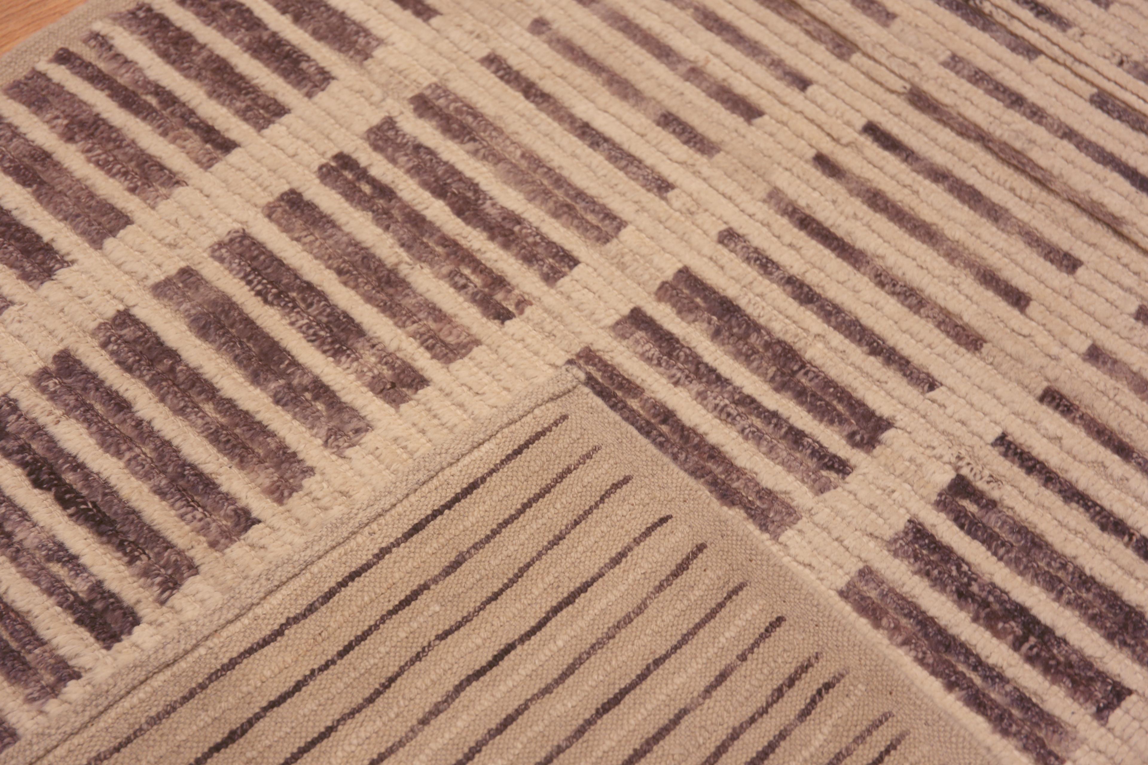 Wool Nazmiyal Collection Tribal Geometric Modern Hallway Runner Rug 3'4
