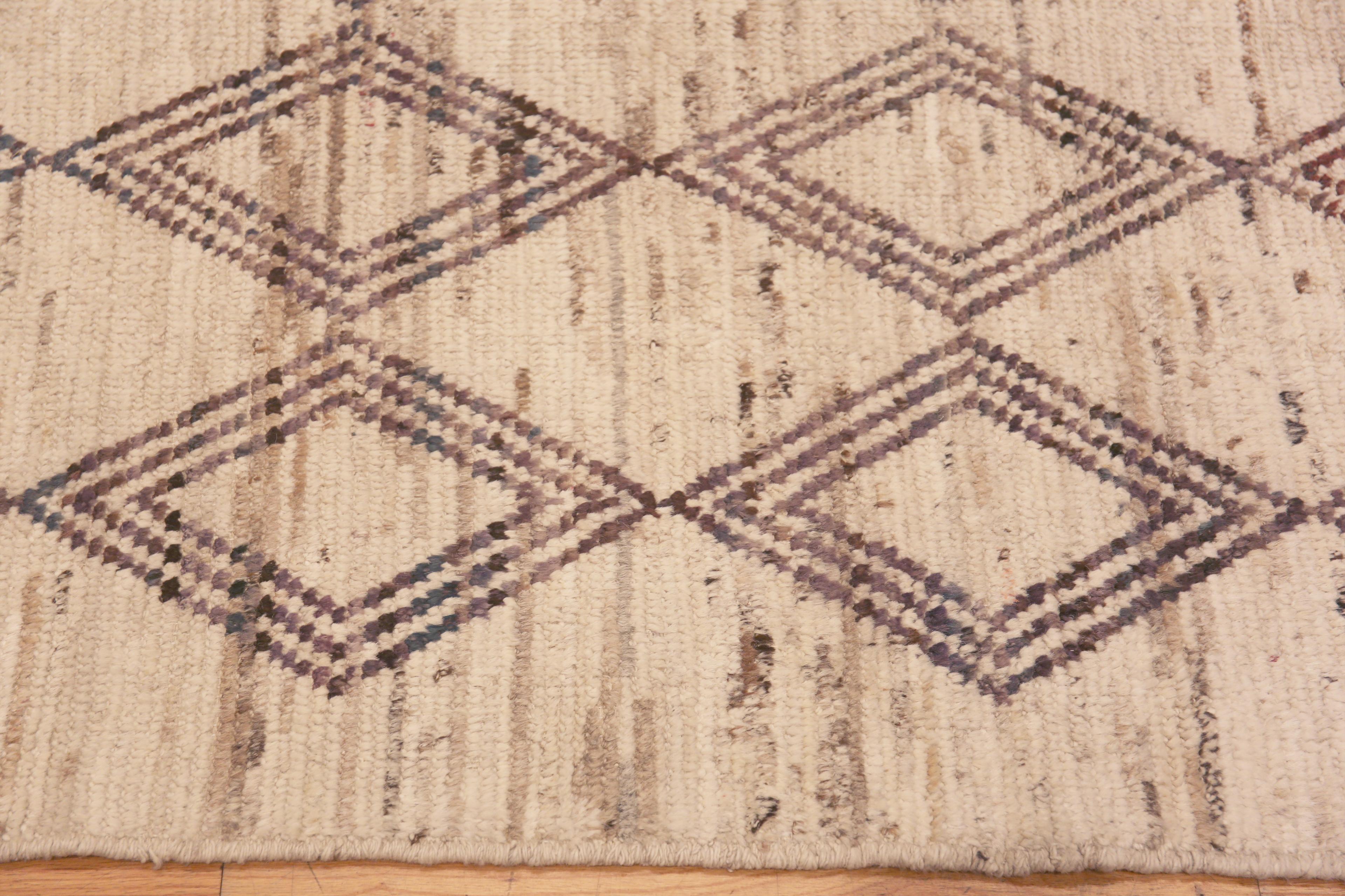 Central Asian Nazmiyal Collection Tribal Geometric Modern Hallway Runner Rug 3'4
