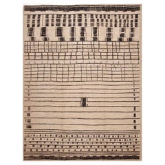 Collection Nazmiyal, tapis tribal géométrique moderne de taille 9'9" x 12'7"