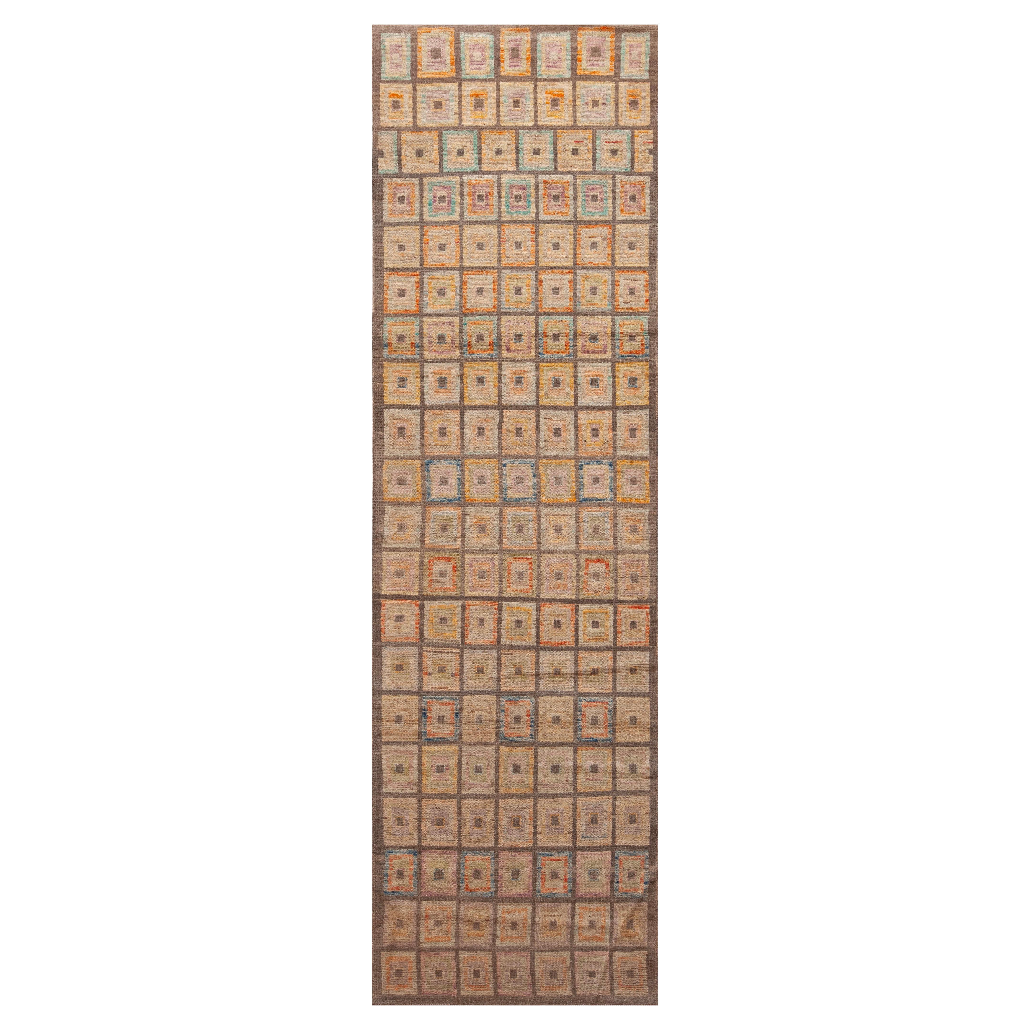 Nazmiyal Collection Tribal Geometric Rustic Modern Runner Rug 9'9" x 2'10"