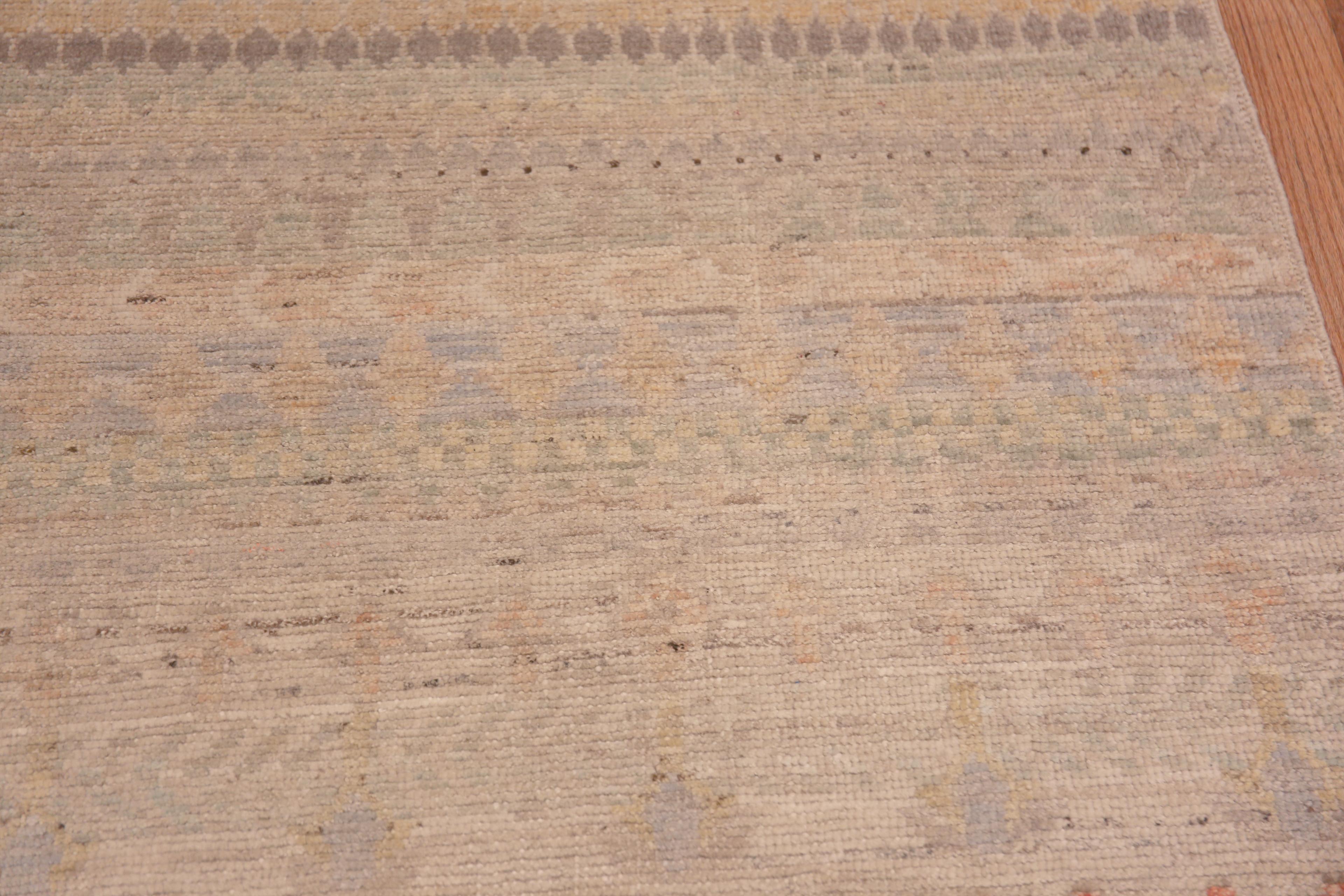 Noué à la main Collection Nazmiyal, tapis de couloir tribal, géométrique et moderne, 3'2
