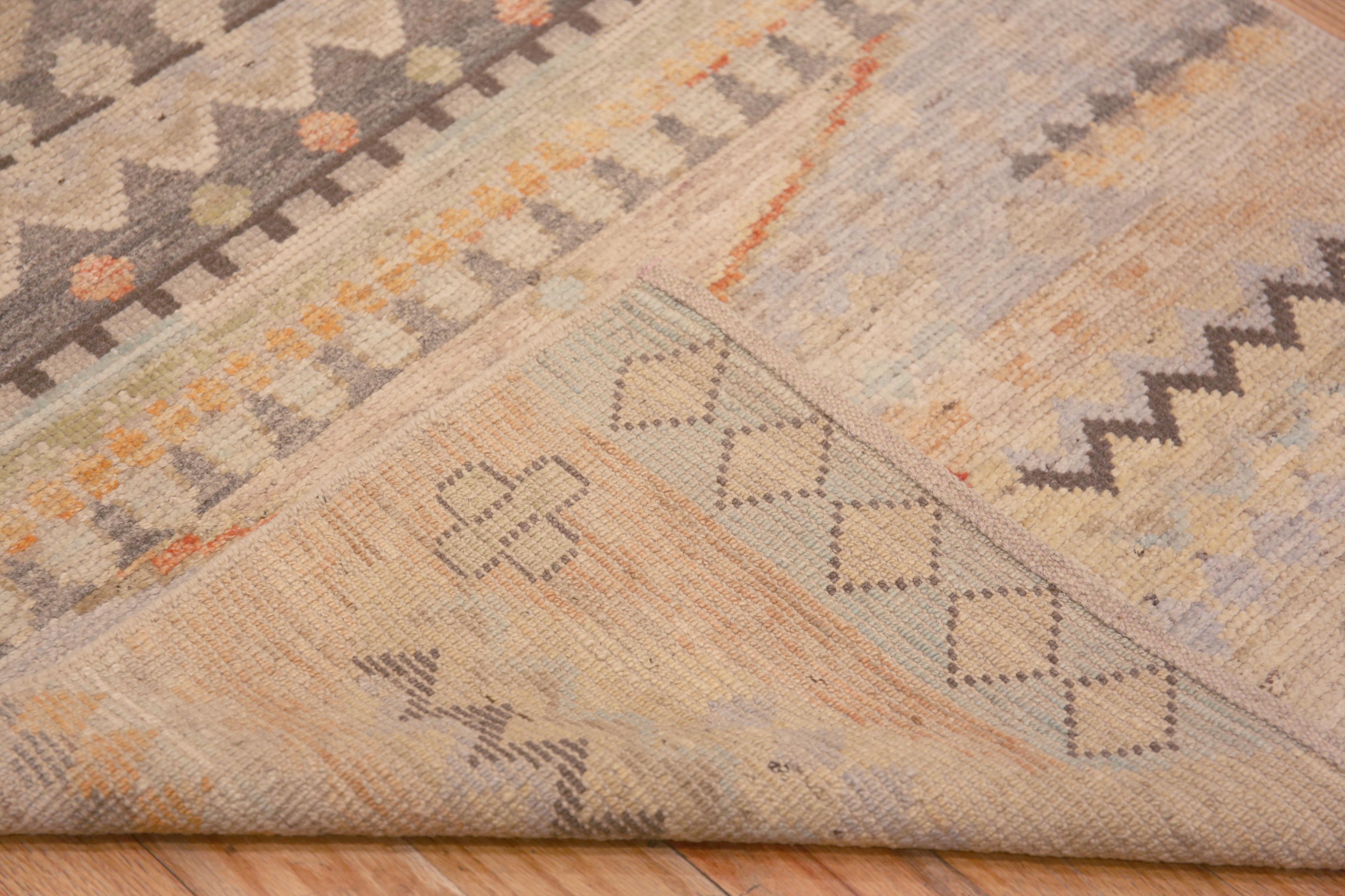 Collection Nazmiyal, tapis de couloir tribal, géométrique et moderne, 3'2