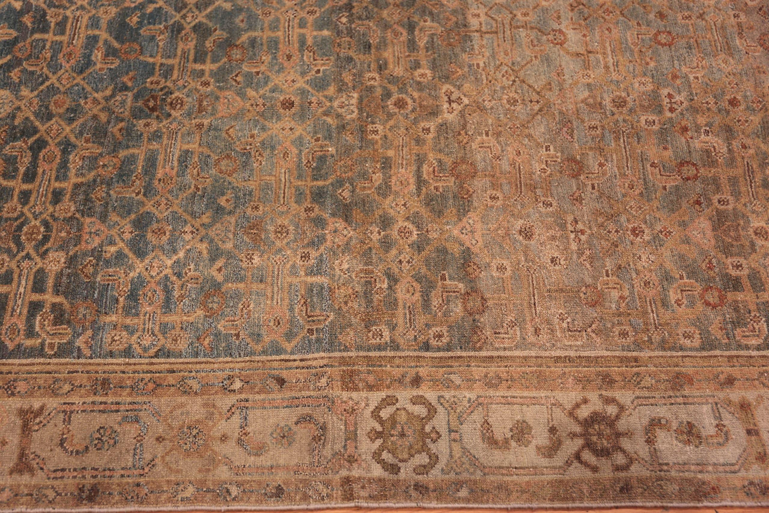 Nazmiyal Collection Tribal Grau Blau Malayer Herati Teppich 4 ft 4 in x 6 ft 6 in im Zustand „Gut“ im Angebot in New York, NY