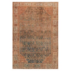 Nazmiyal Collection Tribal Grey Blue Malayer Herati Rug 4 ft 4 in x 6 ft 6 in