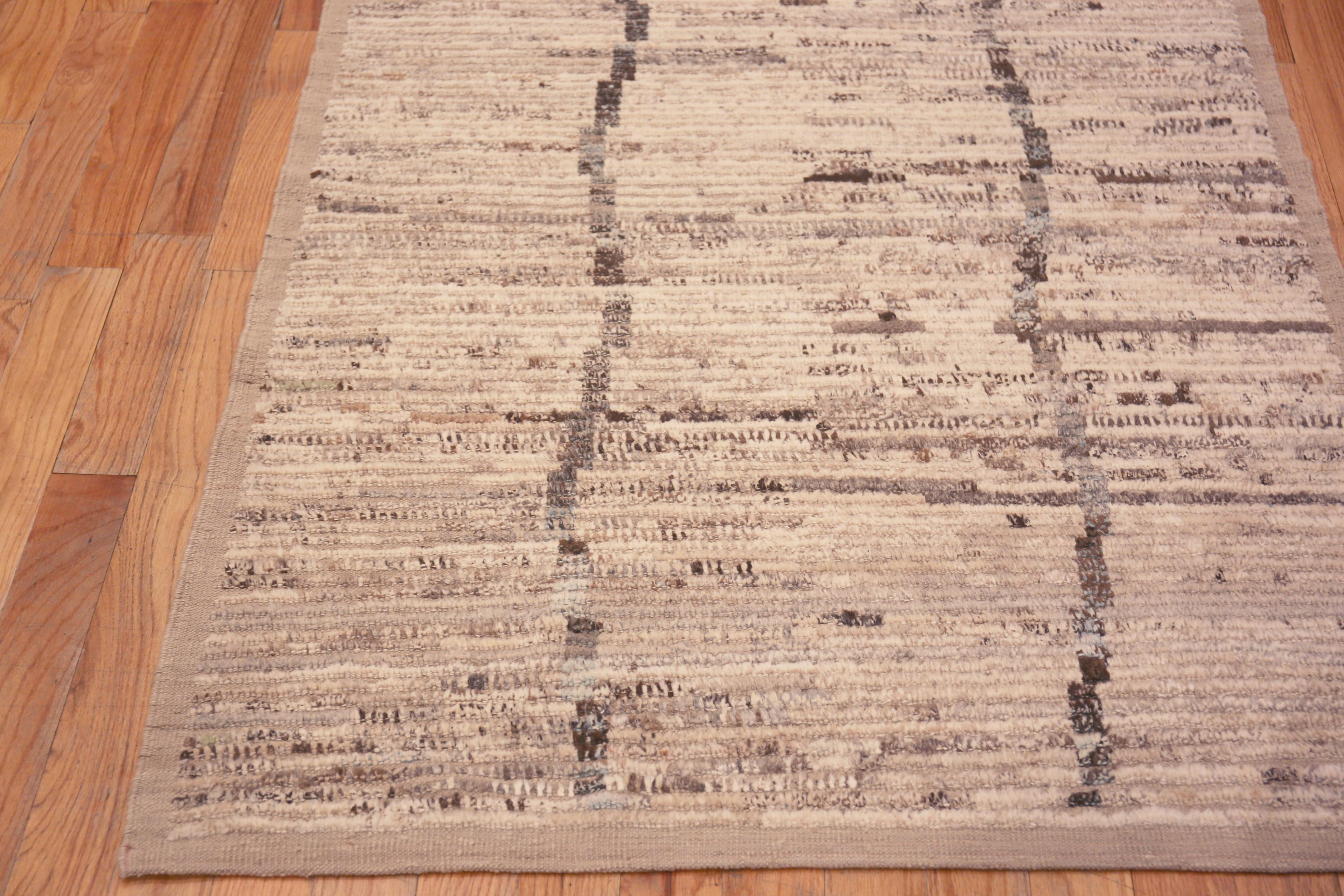 XXIe siècle et contemporain Collection Nazmiyal, tapis de couloir de couloir moderne et tribal, 3'10