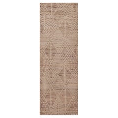 Nazmiyal Collection Tribal Modern Moroccan Berber Design Runner Rug 3'6" x 10'6