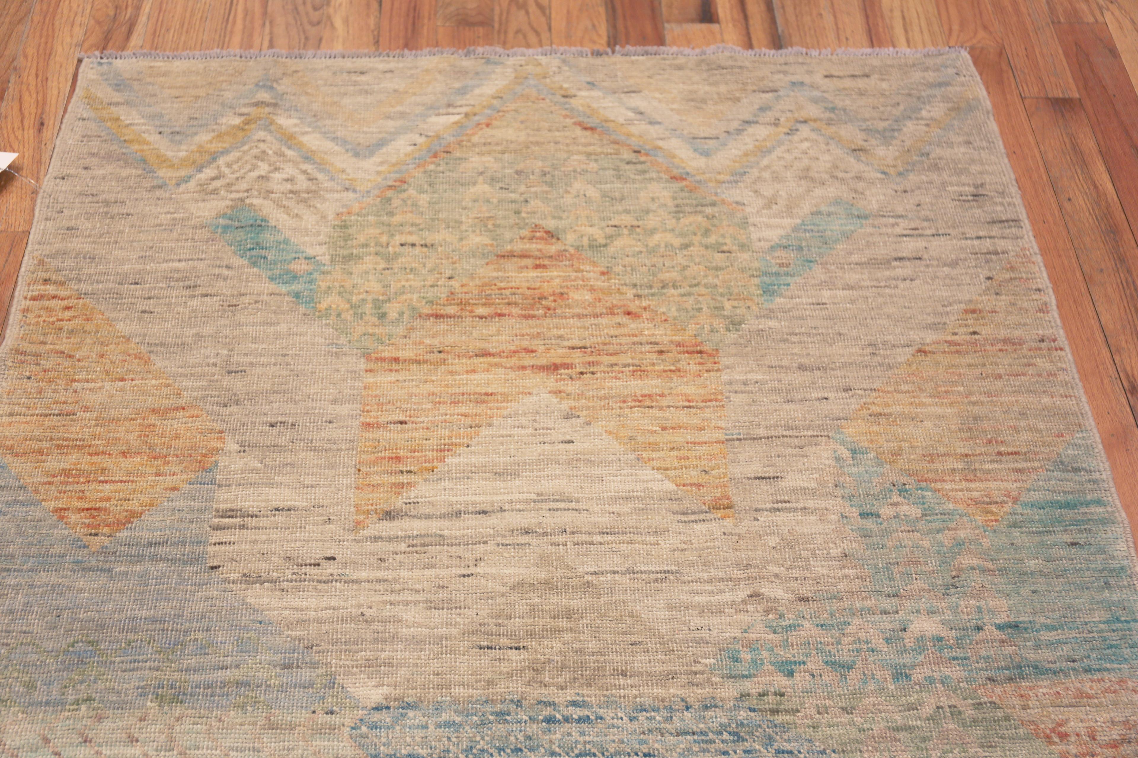 Central Asian Nazmiyal Collection Tribal Modern Small Scatter Size Area Rug 4'2