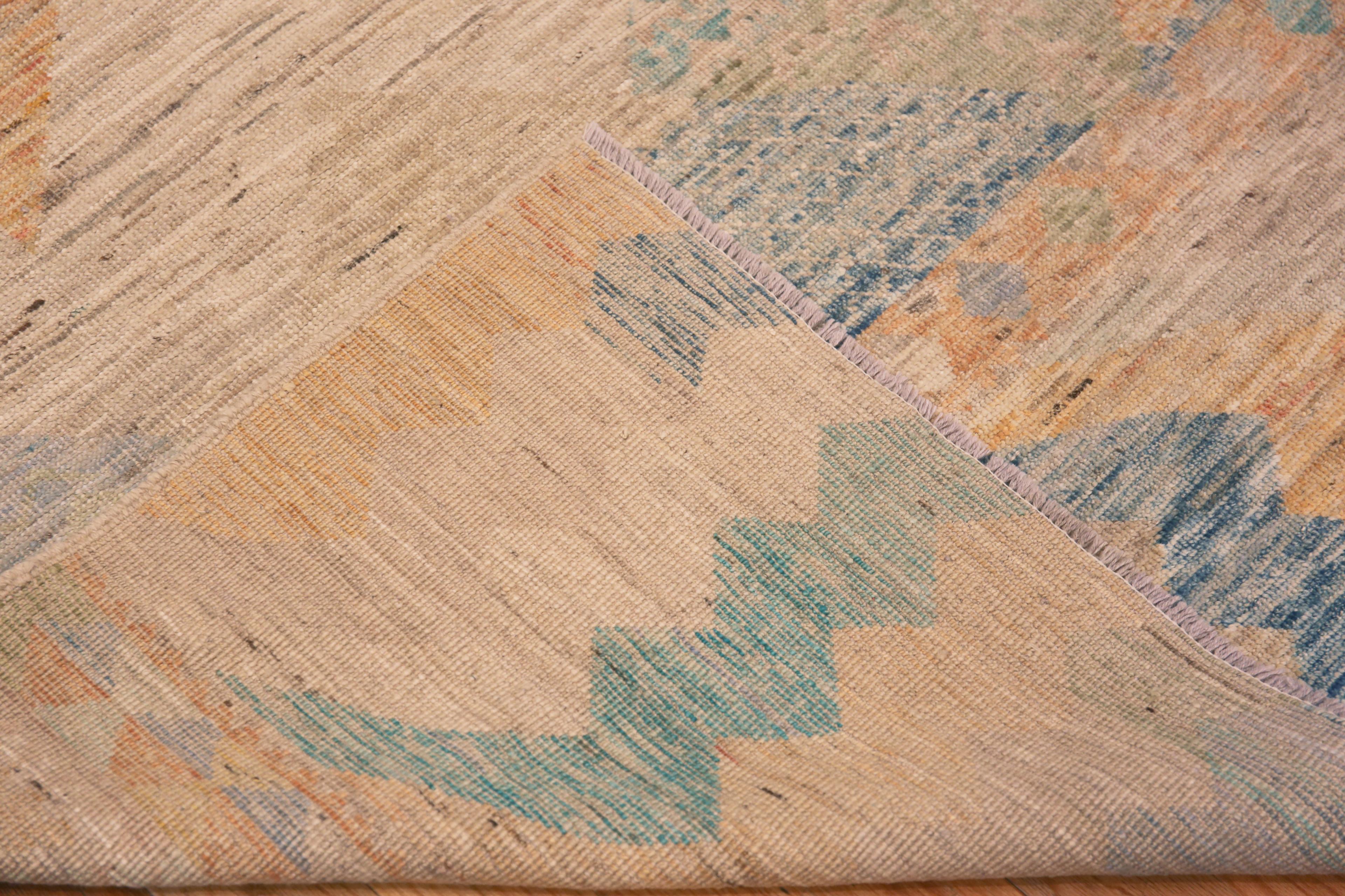 Noué à la main Collection Nazmiyal Tribal Modern Small Scatter Size Tapis 4'2