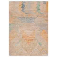 Tappeto per l'area Tribal Modern Small Scatter Size di Nazmiyal Collection 4'2" x 5'8"