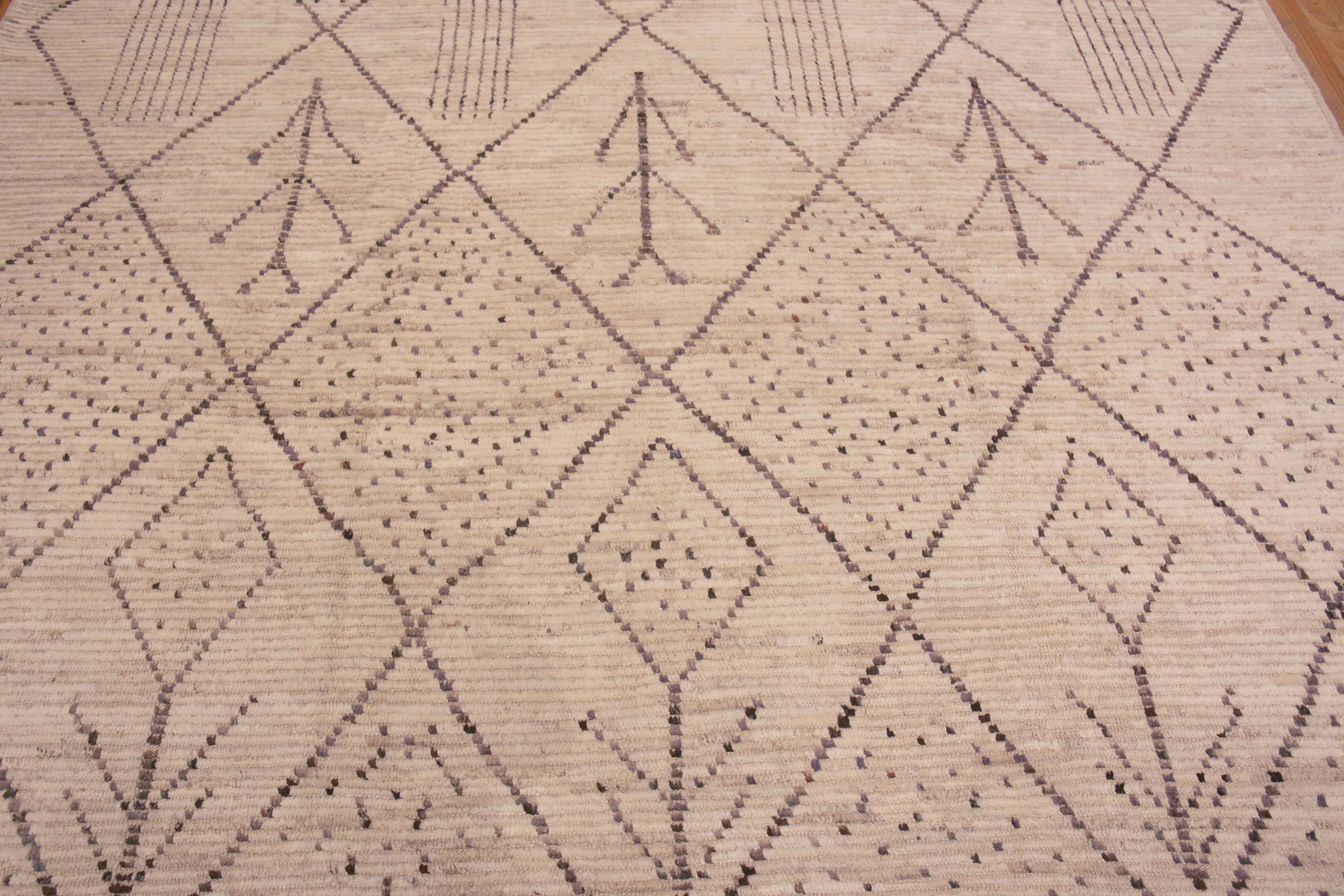 Central Asian Nazmiyal Collection Tribal Moroccan Beni Ourain Design Modern Rug 14'6