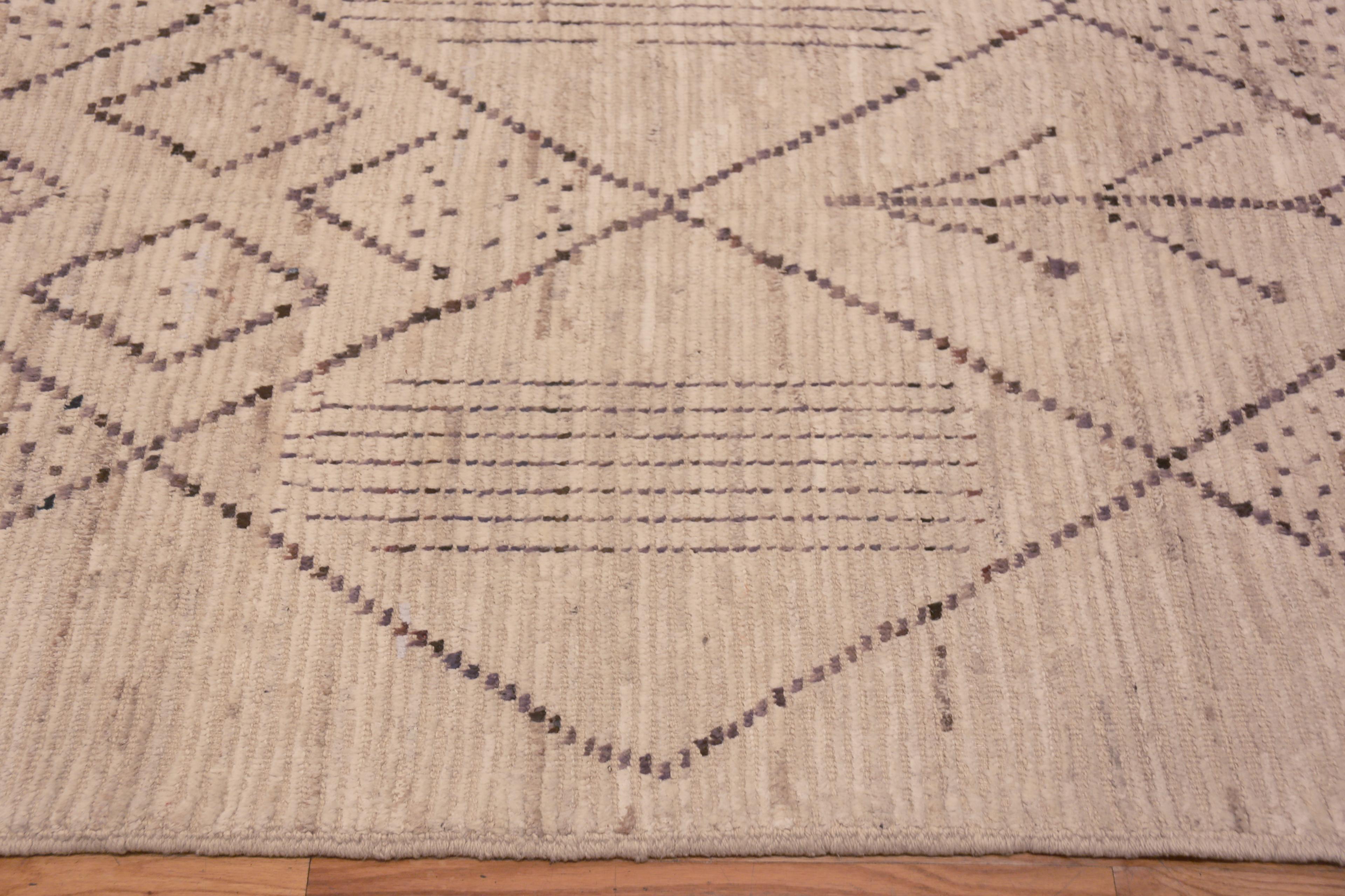 Wool Nazmiyal Collection Tribal Moroccan Beni Ourain Design Modern Rug 14'6