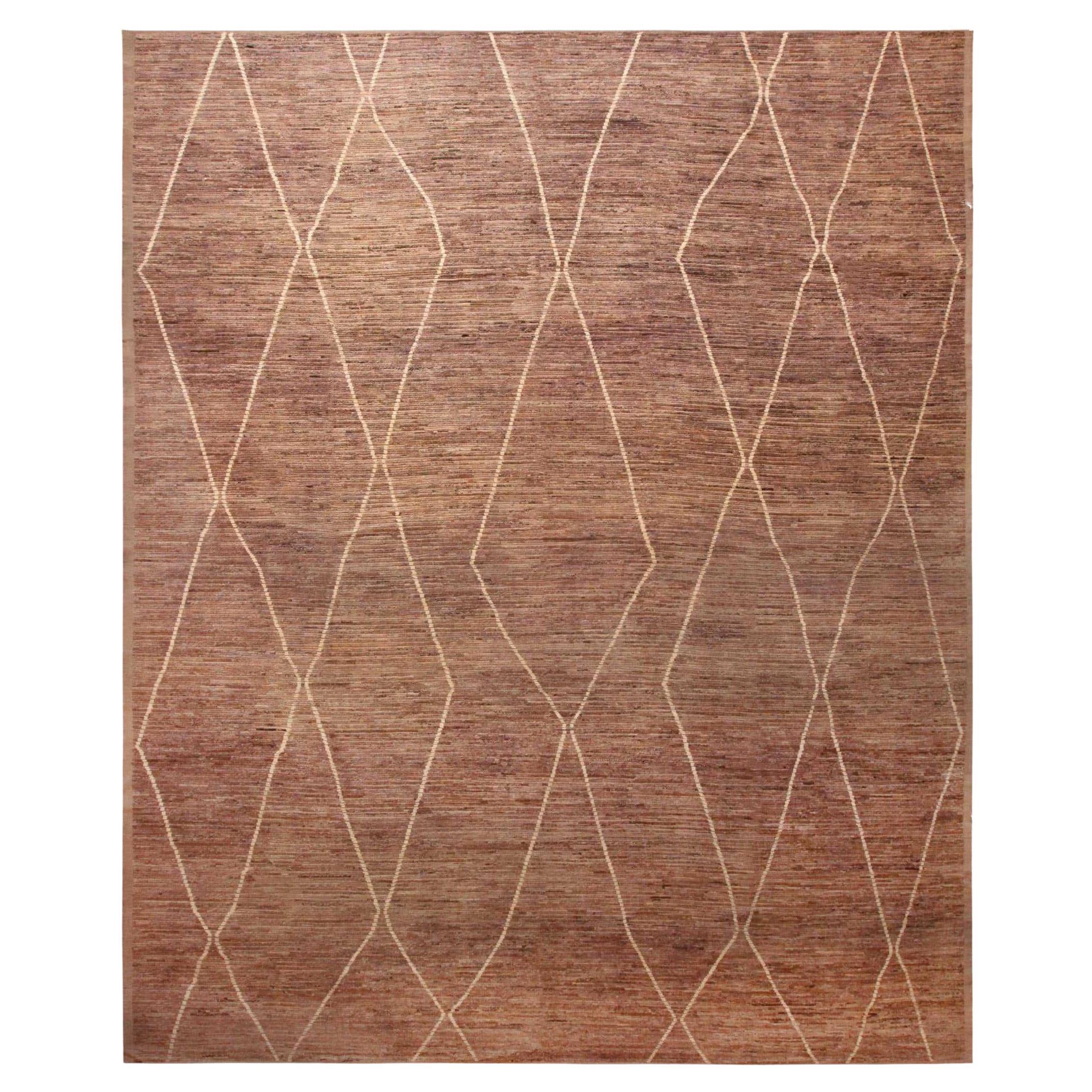 Nazmiyal Collection Tribal Moroccan Style Contemporary Area Rug 13'2" x 15'8" For Sale