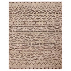 Nazmiyal Collection Alfombra moderna de diseño geométrico nómada tribal 9'6" x 11'10