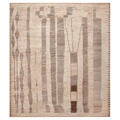 Collection Nazmiyal, forme carrée, couleur neutre, tapis moderne de 14'2" x 15'10"