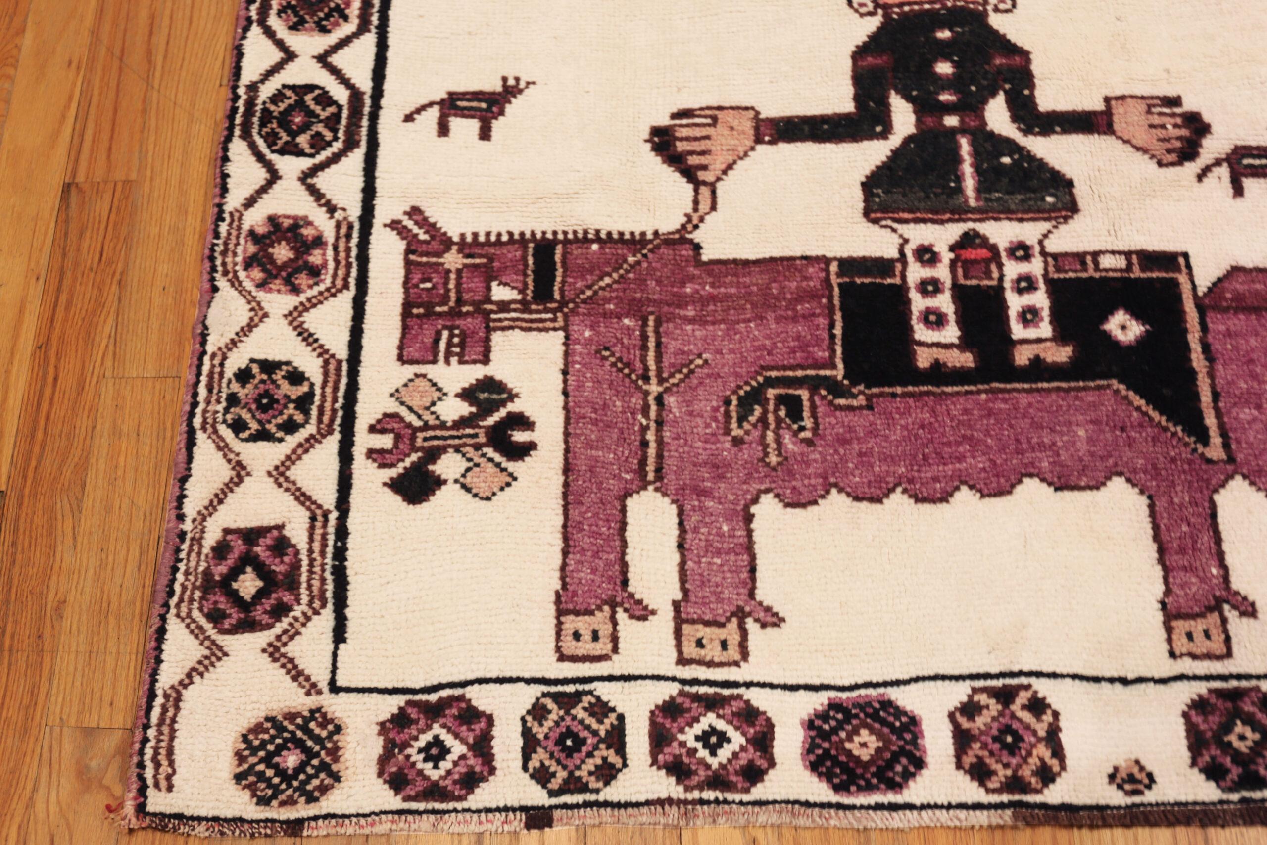 Annodato a mano Tappeto runner persiano Tribal Vintage della Collection'S in vendita