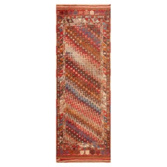 Nazmiyal Collection Turkish Bergama Geometric Runner 4 ft 4 in x 11 ft 10 in