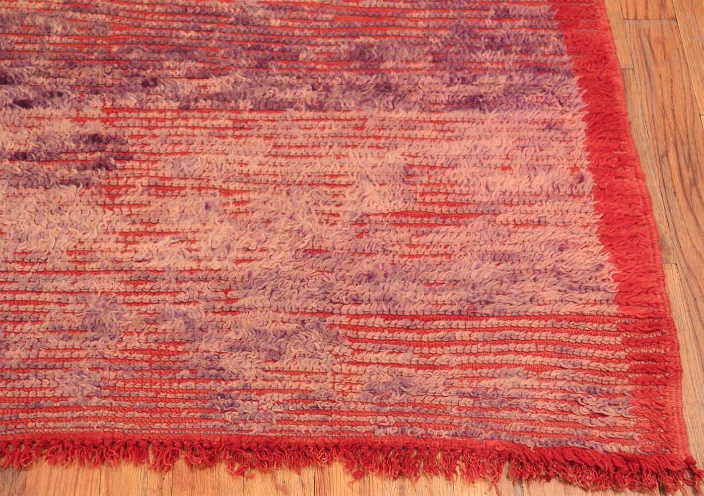 20th Century Vintage Berber Moroccan Red Rug. 6 ft 1 in x 10 ft 9 in For Sale