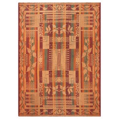 Collection Nazmiyal - Tapis Kilim Art Déco européen vintage 9'4" x 12'6"