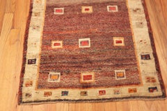 Nazmiyal Collection Vintage Gabbeh Rug Square Motifs and Tribal 3' 7" x 5' 6"