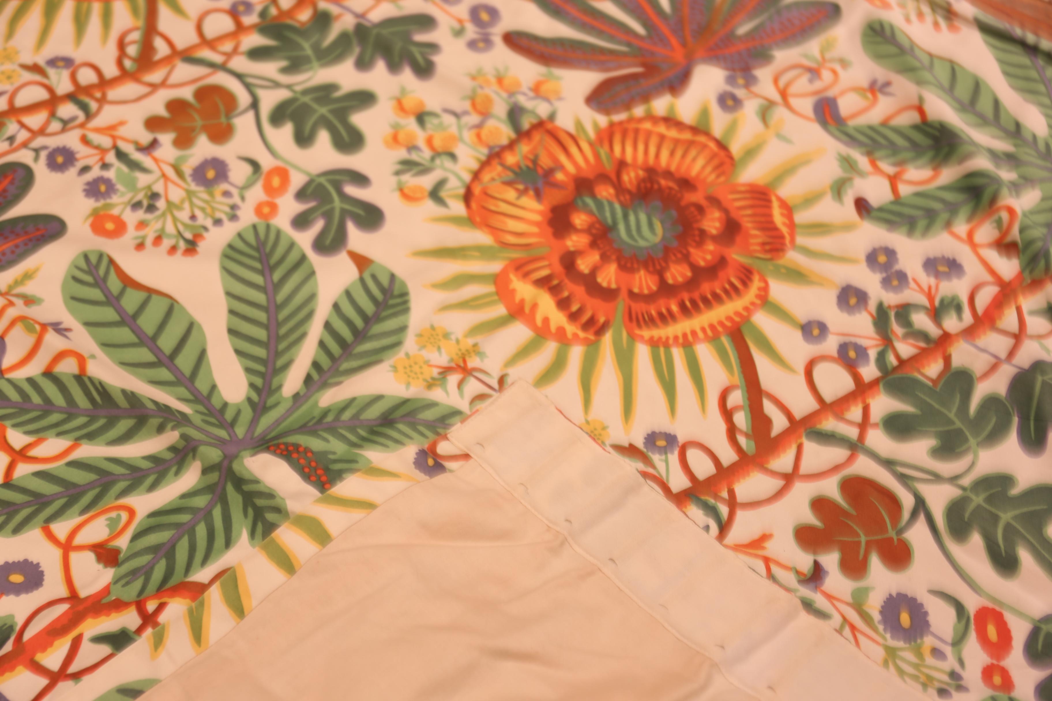 Scandinavian Modern Nazmiyal Collection Vintage Josef Frank Curtains 3 ft 10 in x 7 ft 8 in For Sale