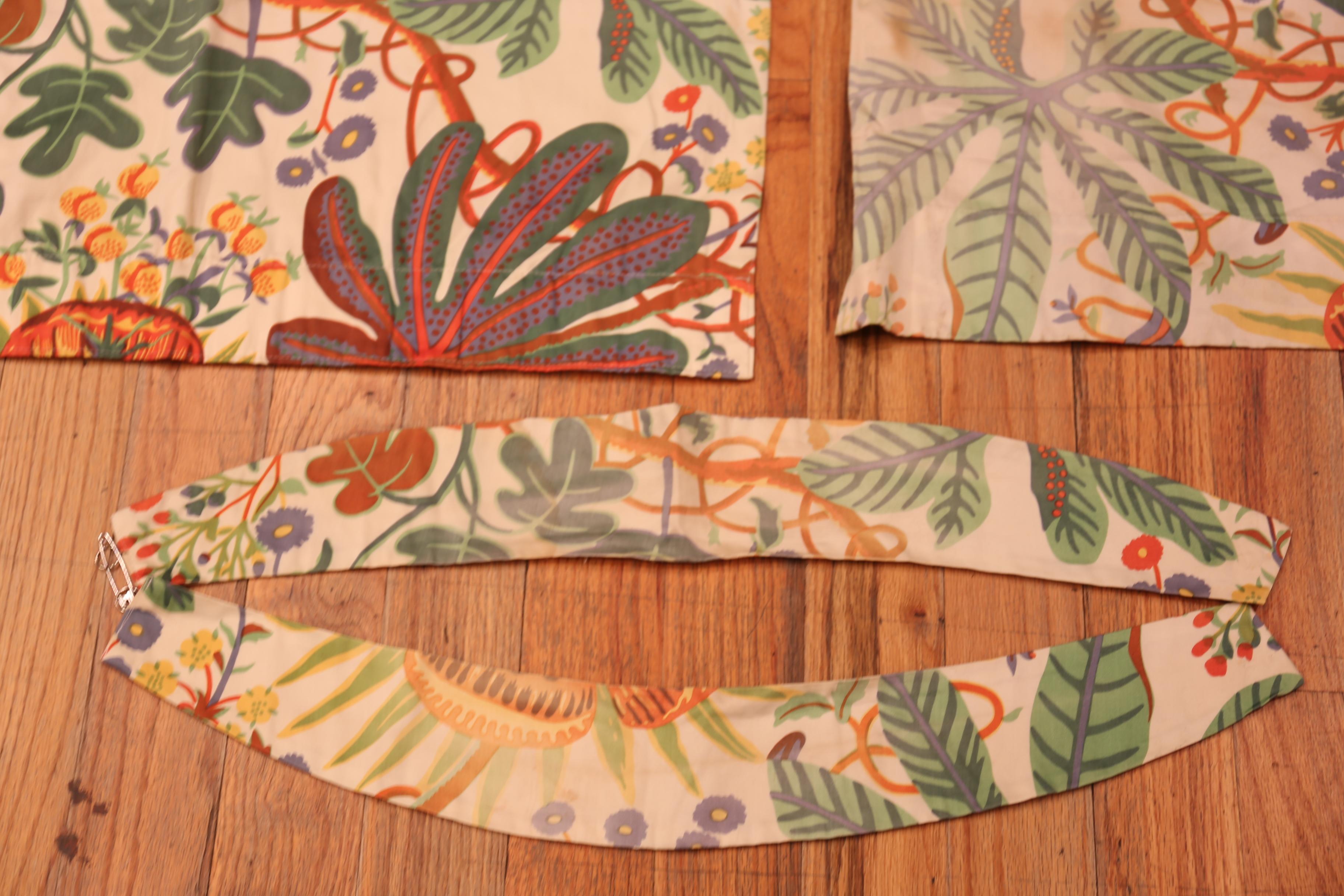Swedish Nazmiyal Collection Vintage Josef Frank Curtains 3 ft 10 in x 7 ft 8 in For Sale