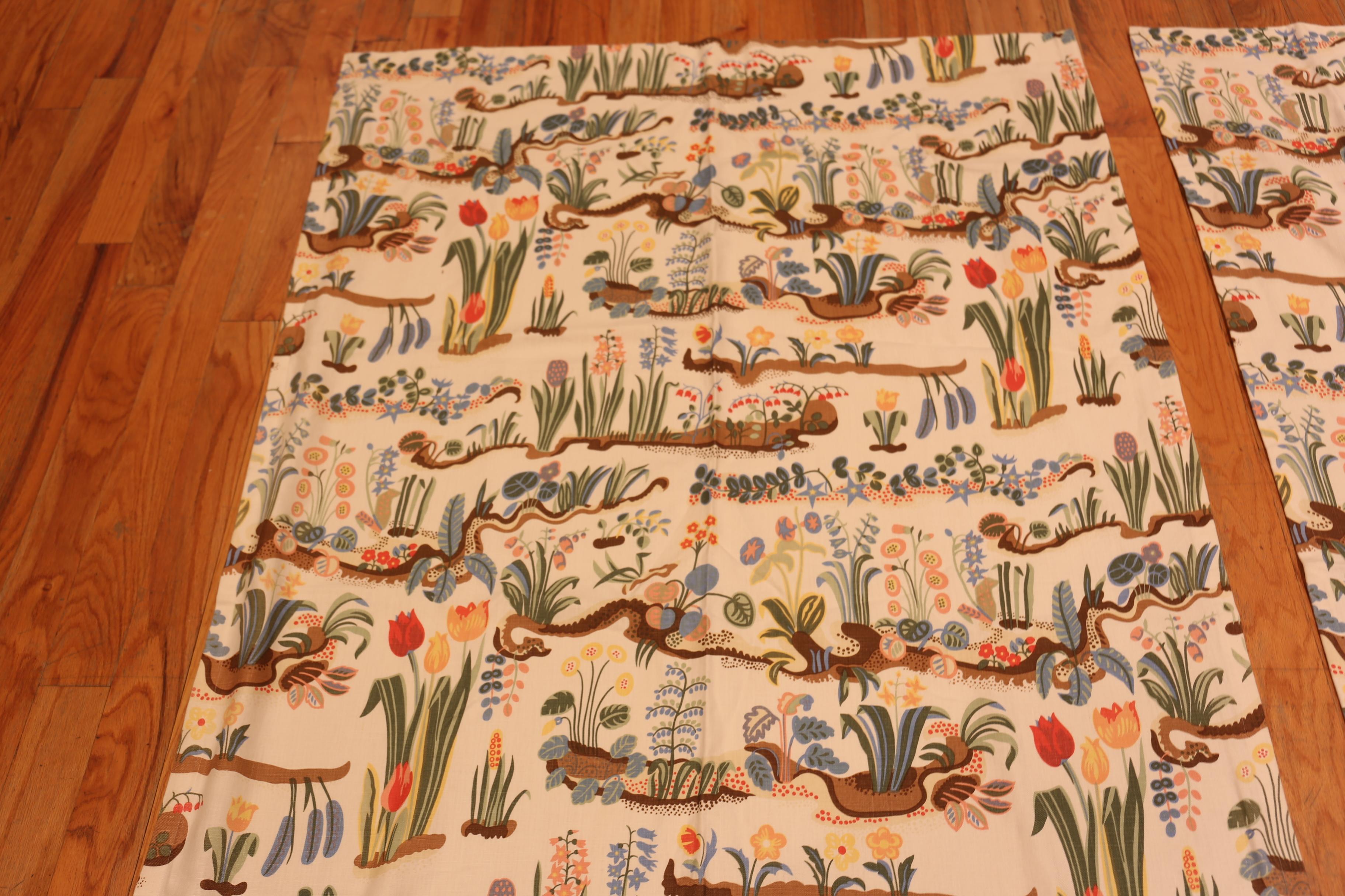 Stylish Vintage Pair of Primavera Curtains Cotton Textile by Josef Frank, Country of origin: Scandinavia, Circa date: Vintage
