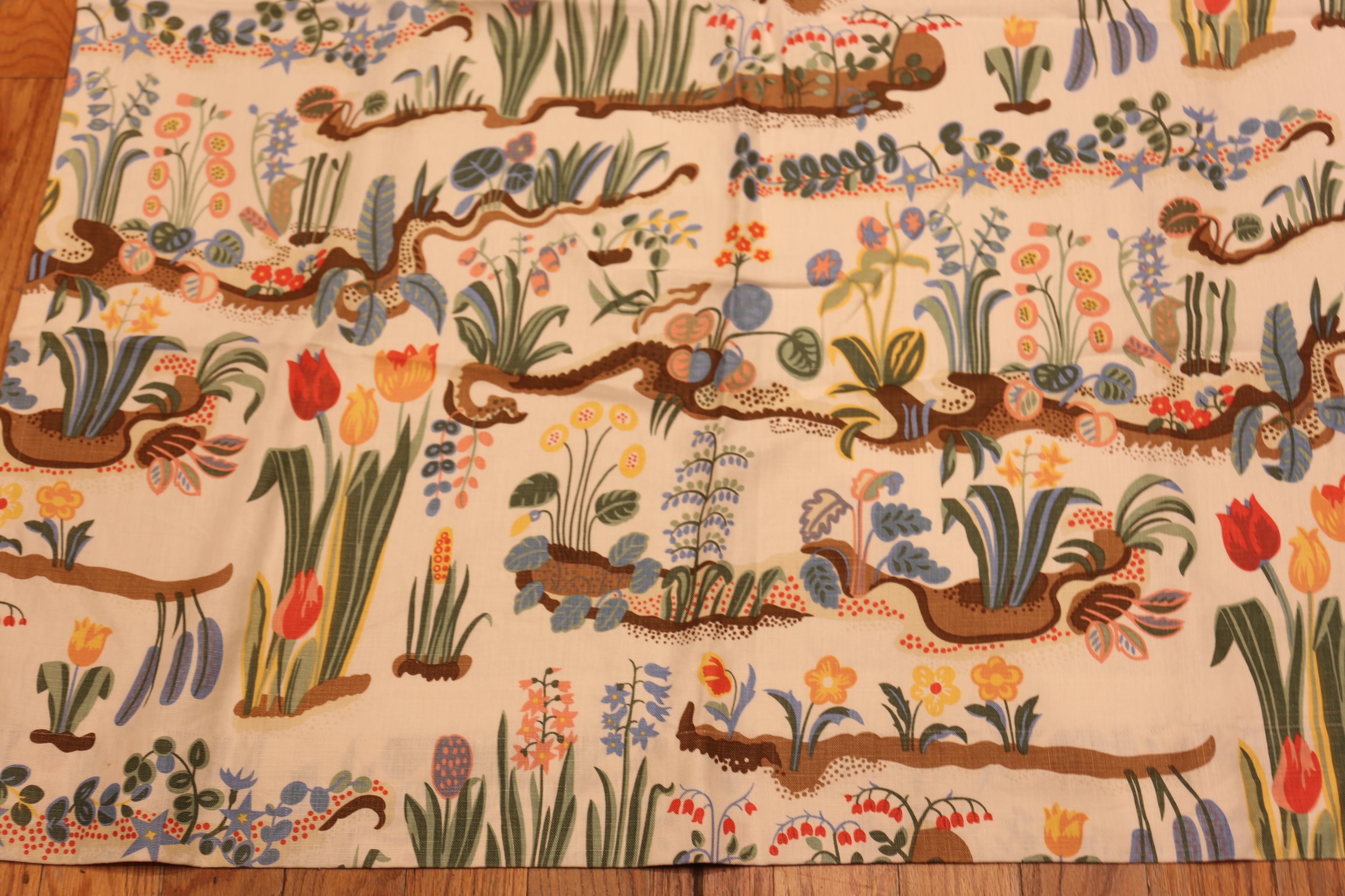Swedish Nazmiyal Collection Vintage Josef Frank Curtains 3 ft 10 in x 8 ft 10 in For Sale