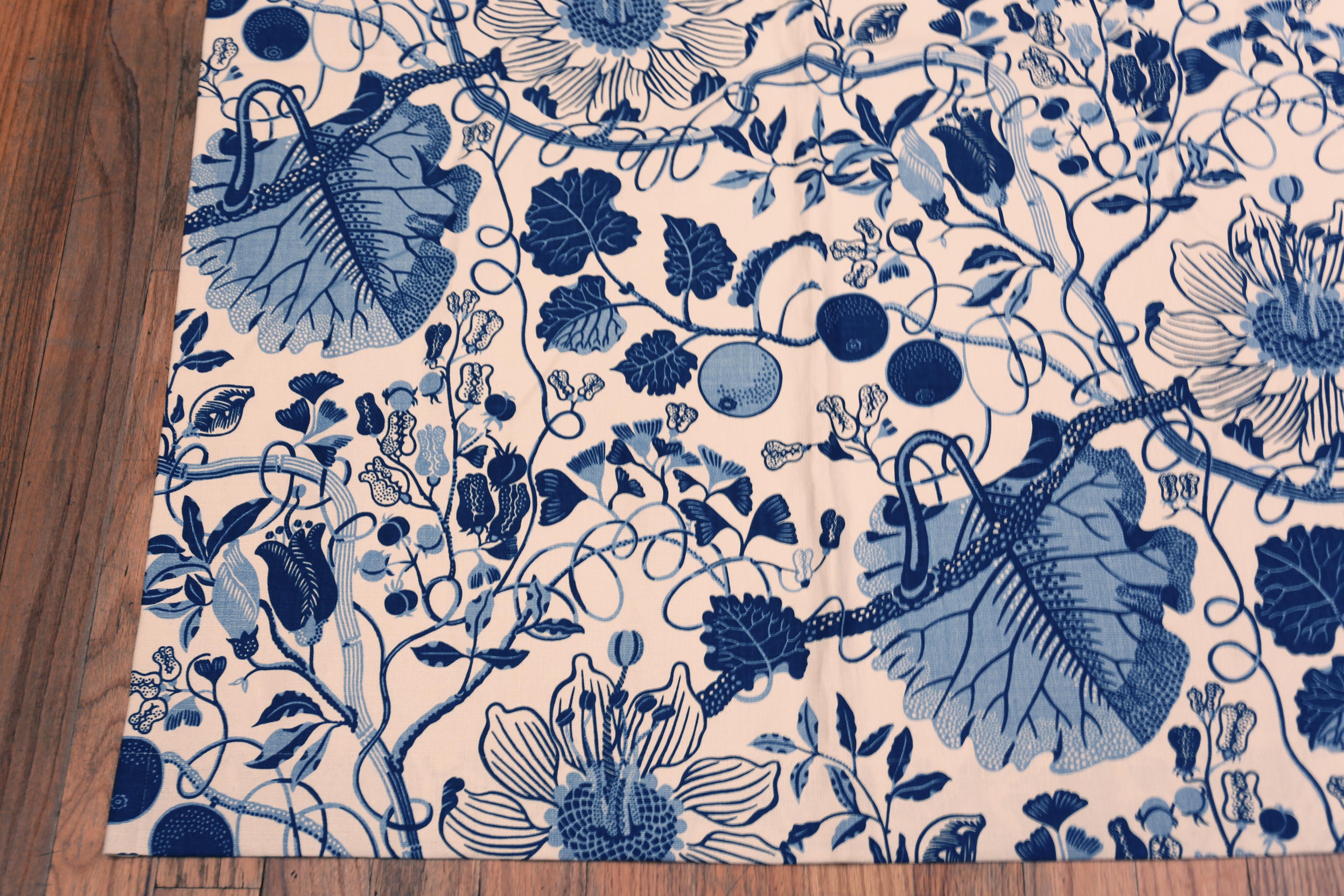 Cotton Nazmiyal Collection Vintage Josef Frank Curtains 3 ft 10 in x 9 ft 5 in For Sale