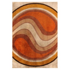 Nazmiyal Collection Vintage Modern Scandinavian Rya Rug. 8 ft x 11 ft 5 in