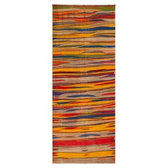 Nazmiyal Collection Alfombra Kilim Vintage Marroquí 5 pies x 12 pies 4 pulgadas