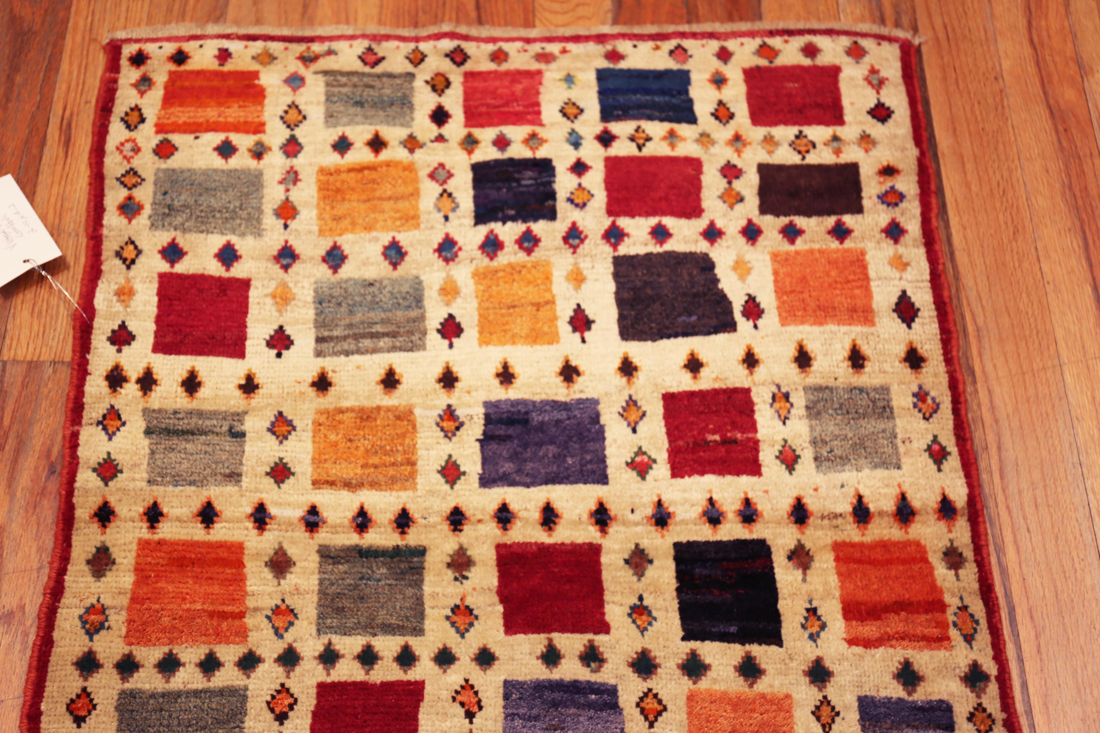 Tribale Tappeto Nazmiyal Collection Vintage Persian Gabbeh 2 ft 10 in x 4 ft 2 in in vendita