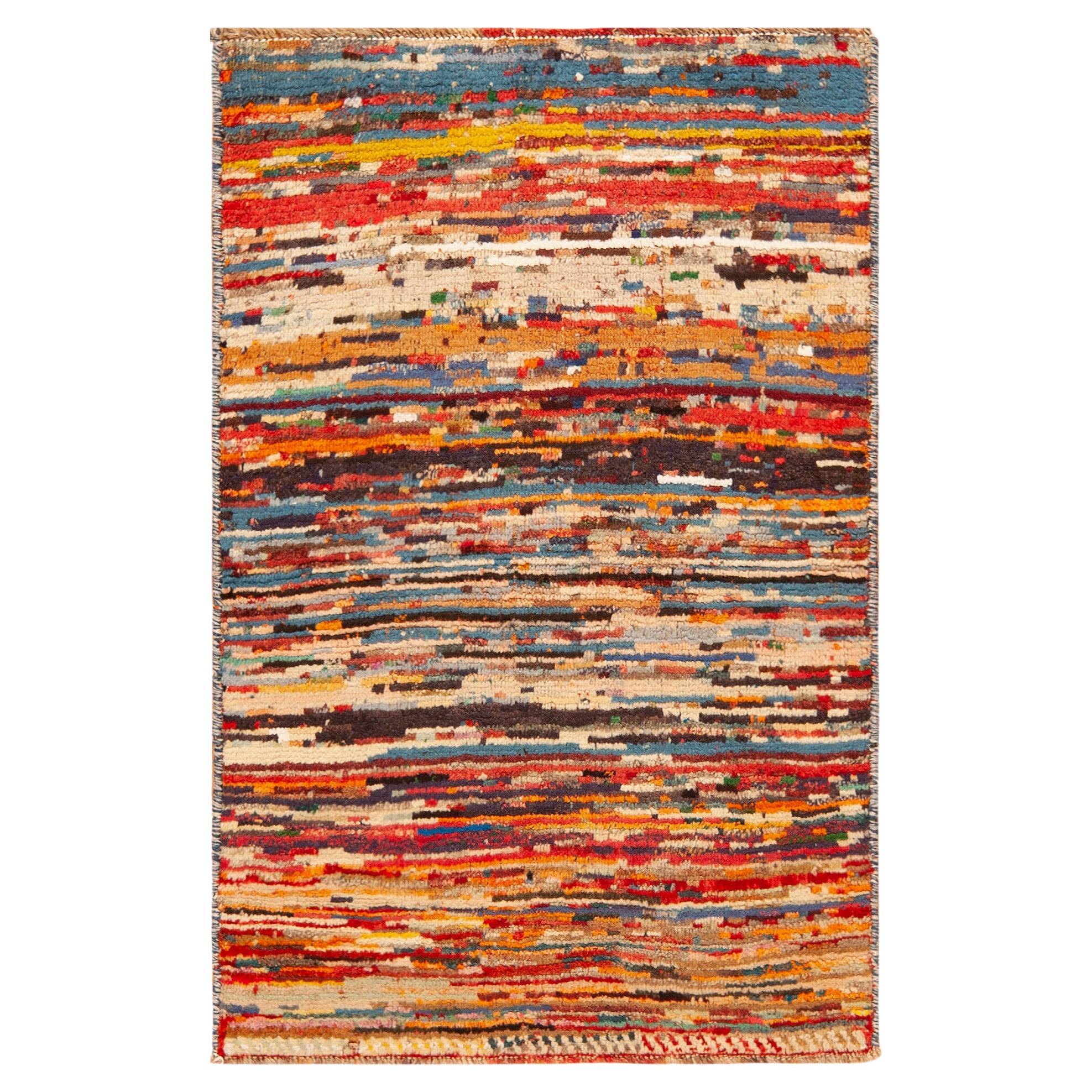 Nazmiyal Collection Vintage Persian Gabbeh Rug 2 ft 6 in x 4 ft in vendita