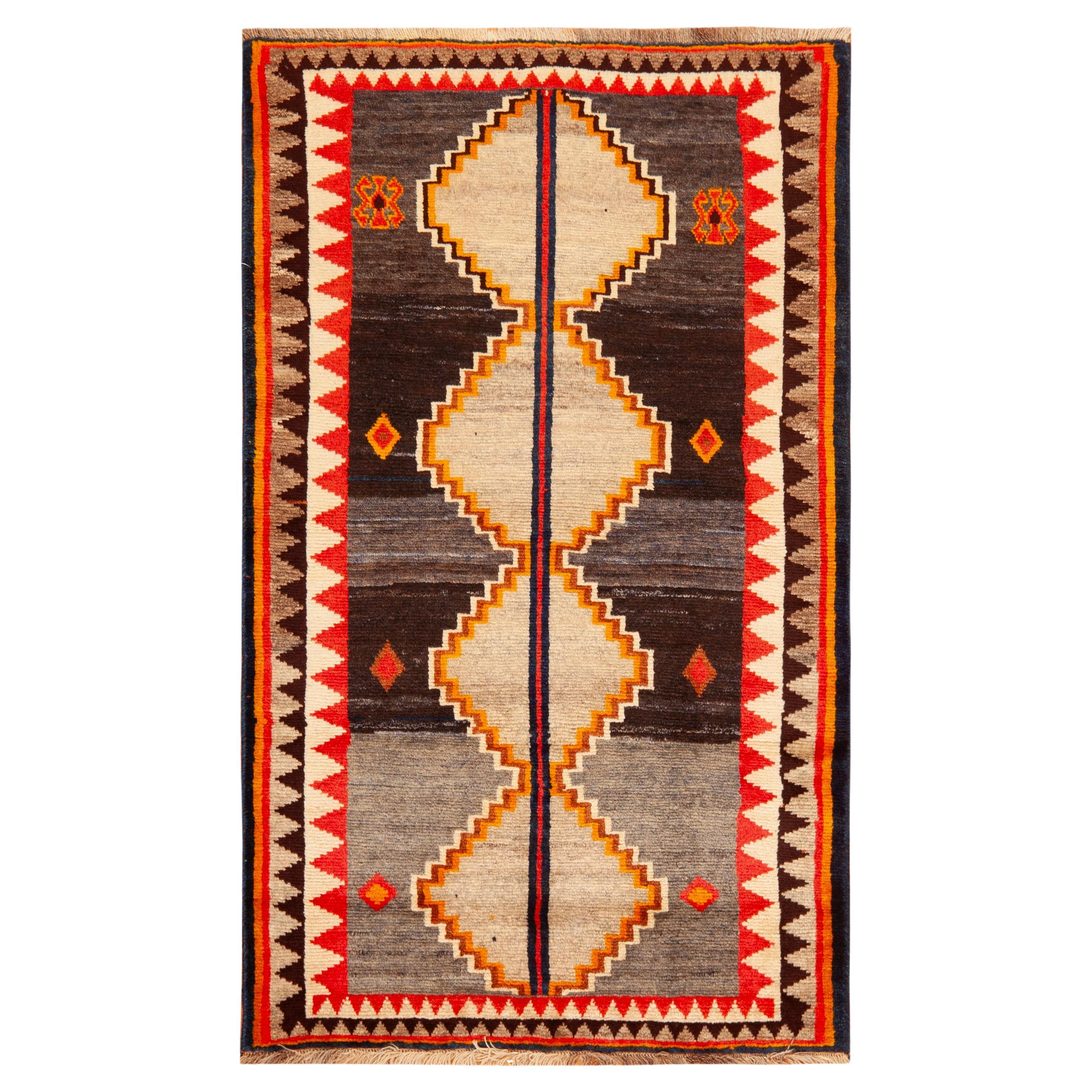 Nazmiyal Collection Vintage persischen Gabbeh Teppich 3 ft 4 in x 5 ft 7 in