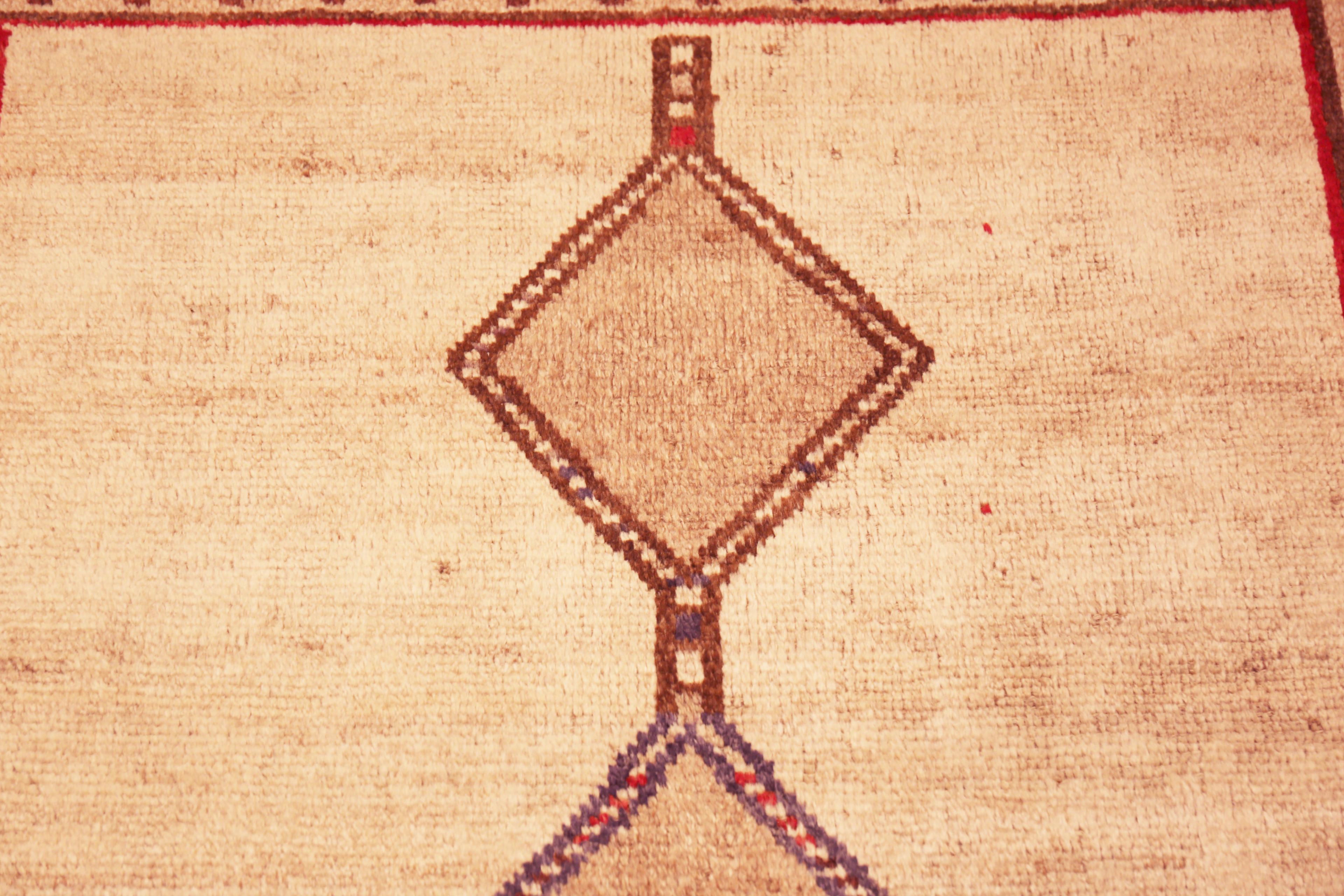 Annodato a mano Tappeto Nazmiyal Collection Vintage Persian Gabbeh 3 ft 7 in x 5 ft 9 in in vendita