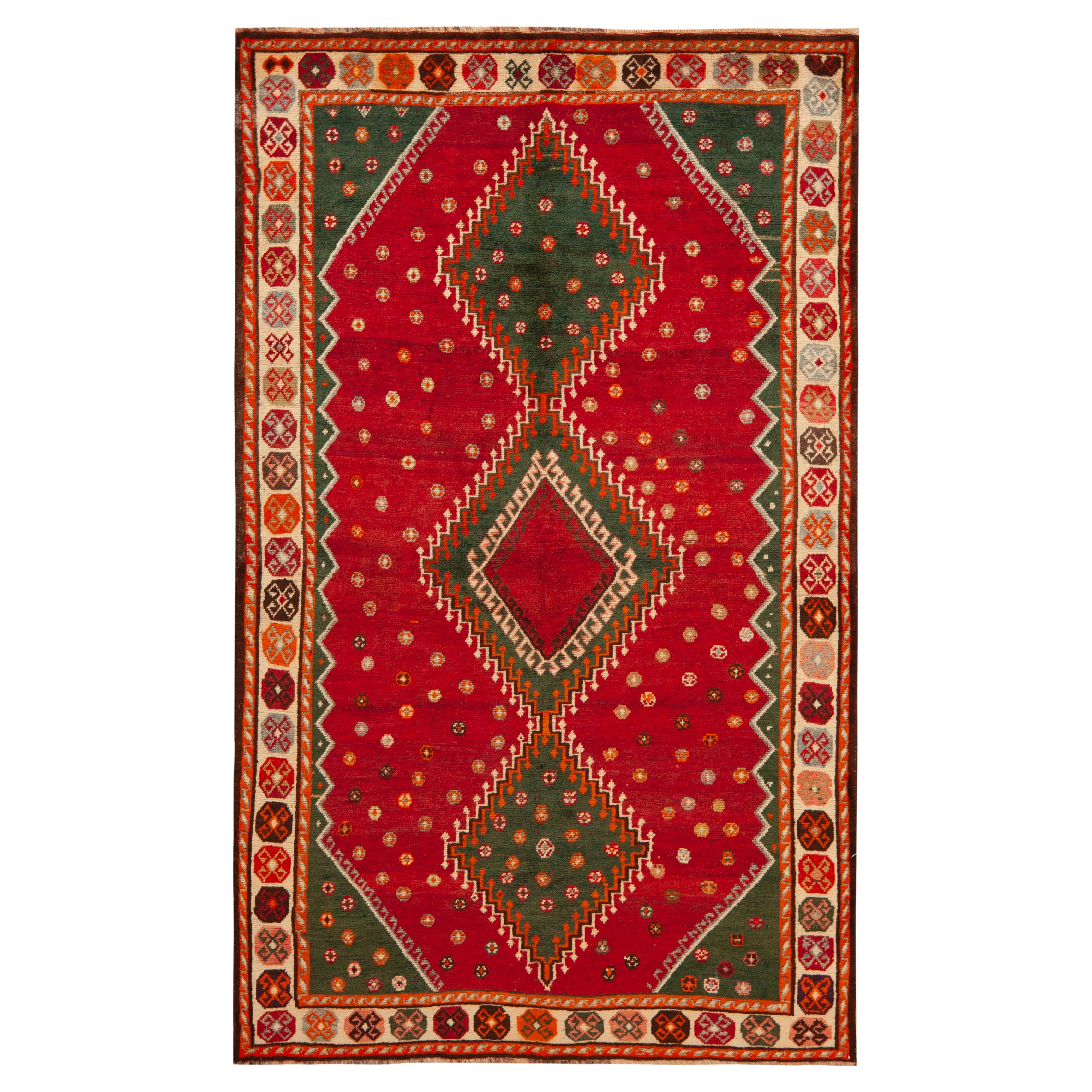 Nazmiyal Collection Vintage Persisch Gabbeh Teppich 4 ft 3 in x 7 ft