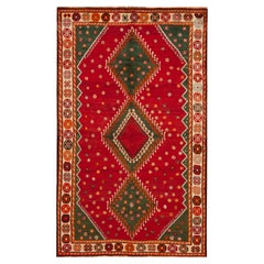 Nazmiyal Collection Vintage Persian Gabbeh Rug 4 ft 3 in x 7 ft