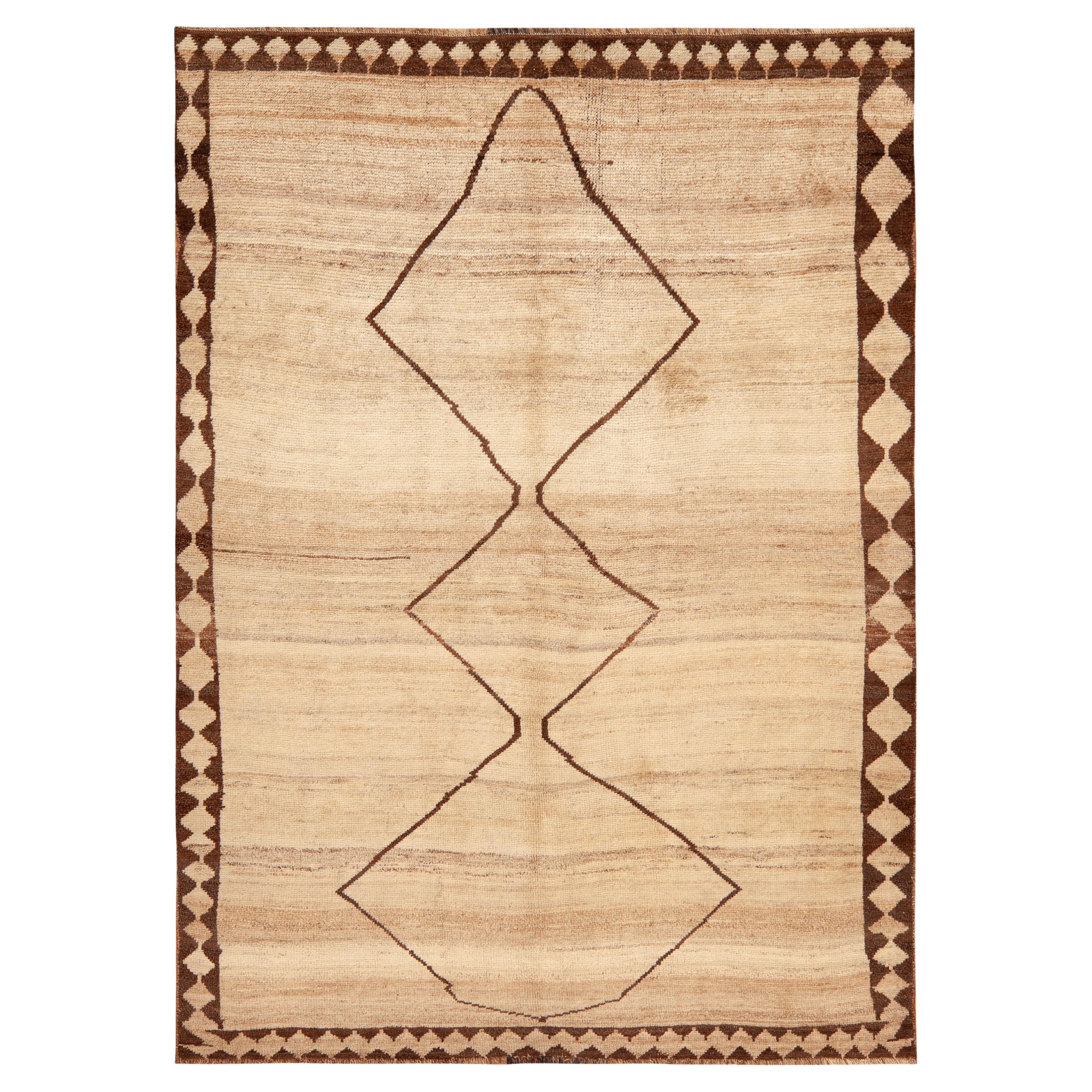 Tappeto Nazmiyal Collection Vintage Persian Gabbeh 6 ft x 8 ft 4 in in vendita