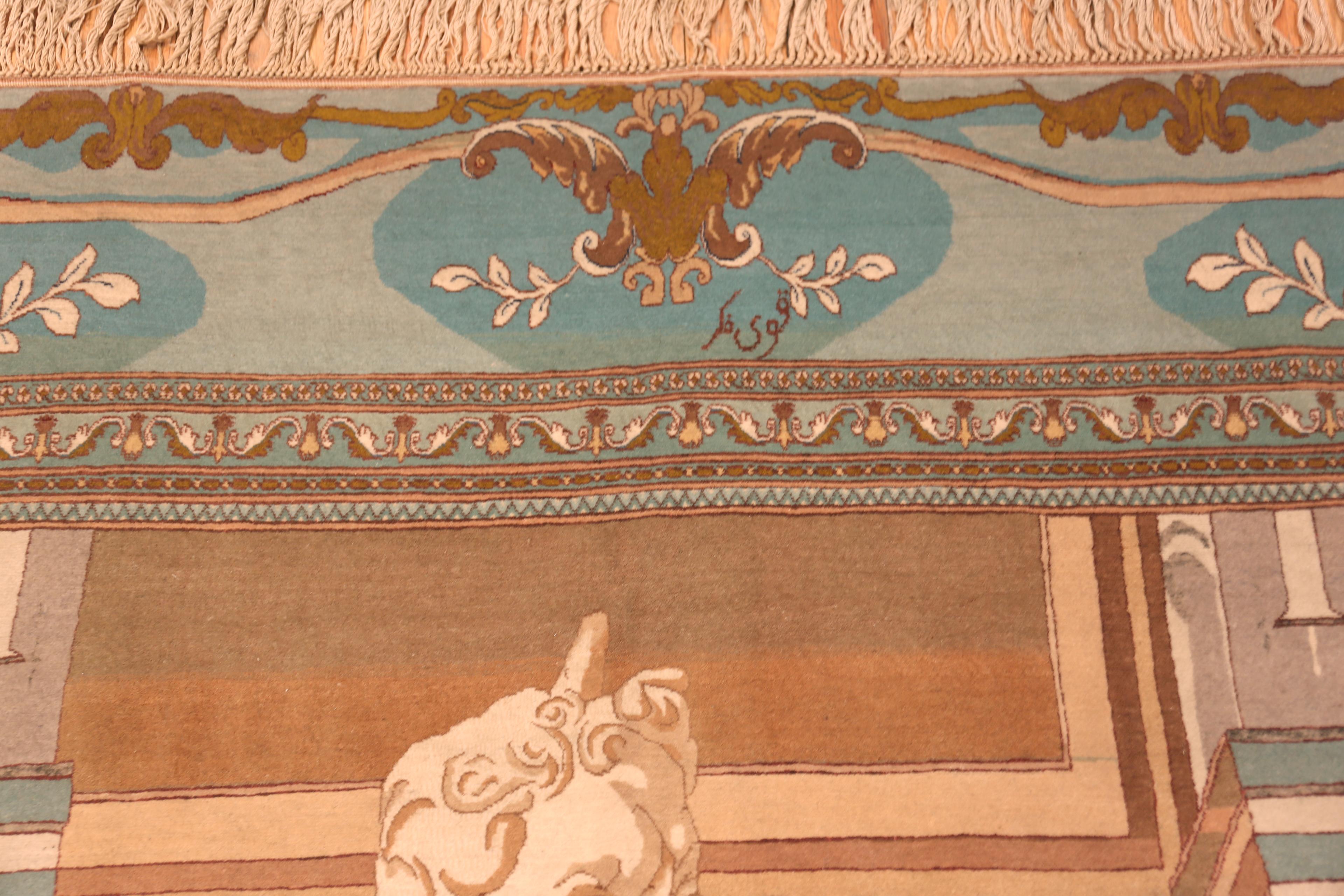 Nazmiyal Collection Vintage Persian Tabriz Rug 5 ft 10 in x 8 ft 1 in In Good Condition For Sale In New York, NY