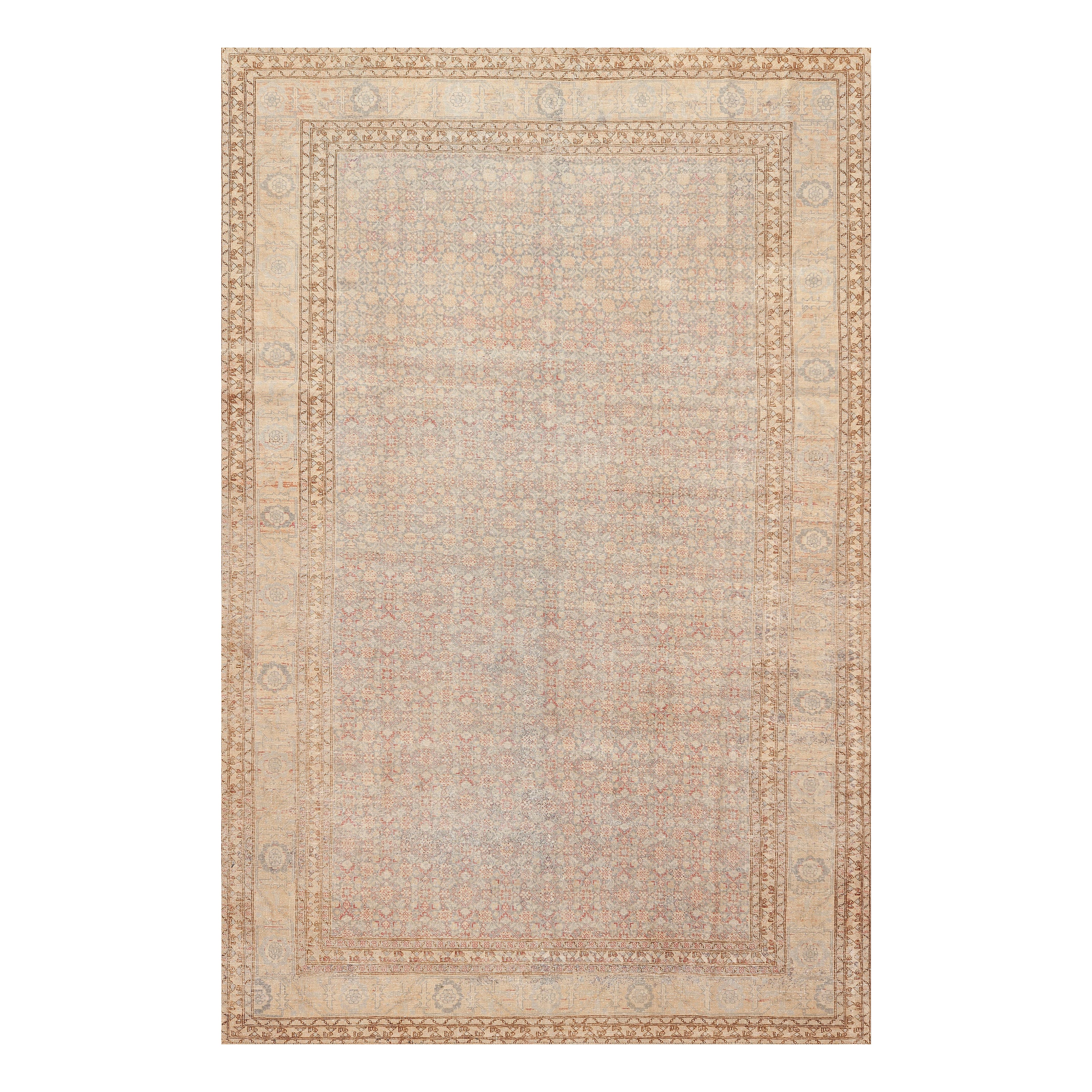 Collection Nazmiyal Collection Vintage Persian Tabriz Rug 7 ft 5 in x 11 ft 5 in en vente