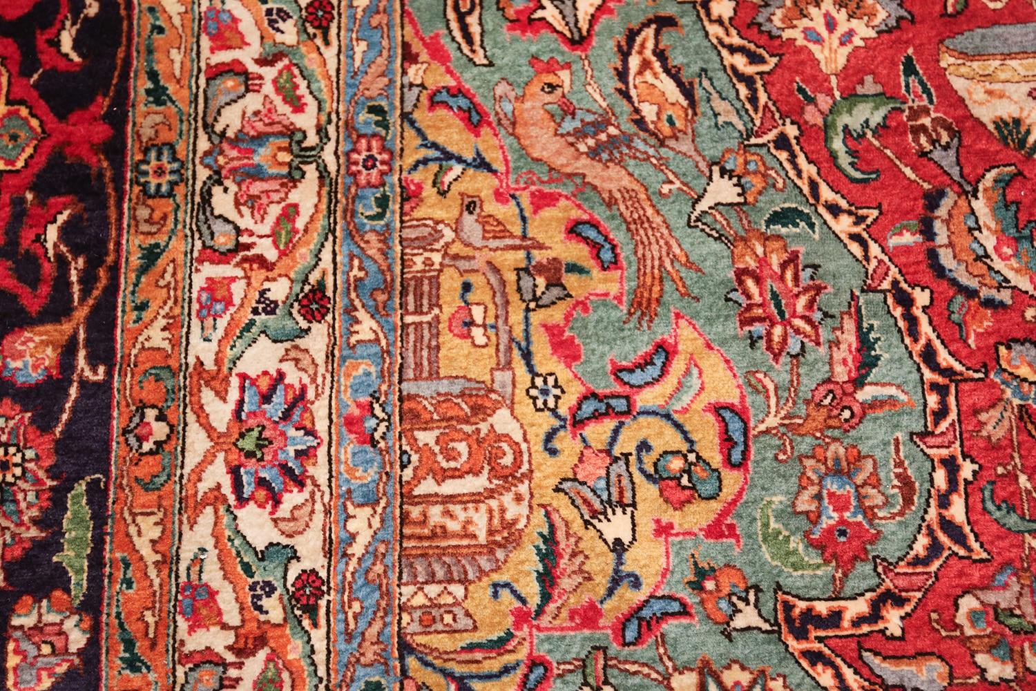 Tapis persan vintage de Tabriz. Taille : 12 pieds 8 po. x 19 pieds 4 po. en vente 9