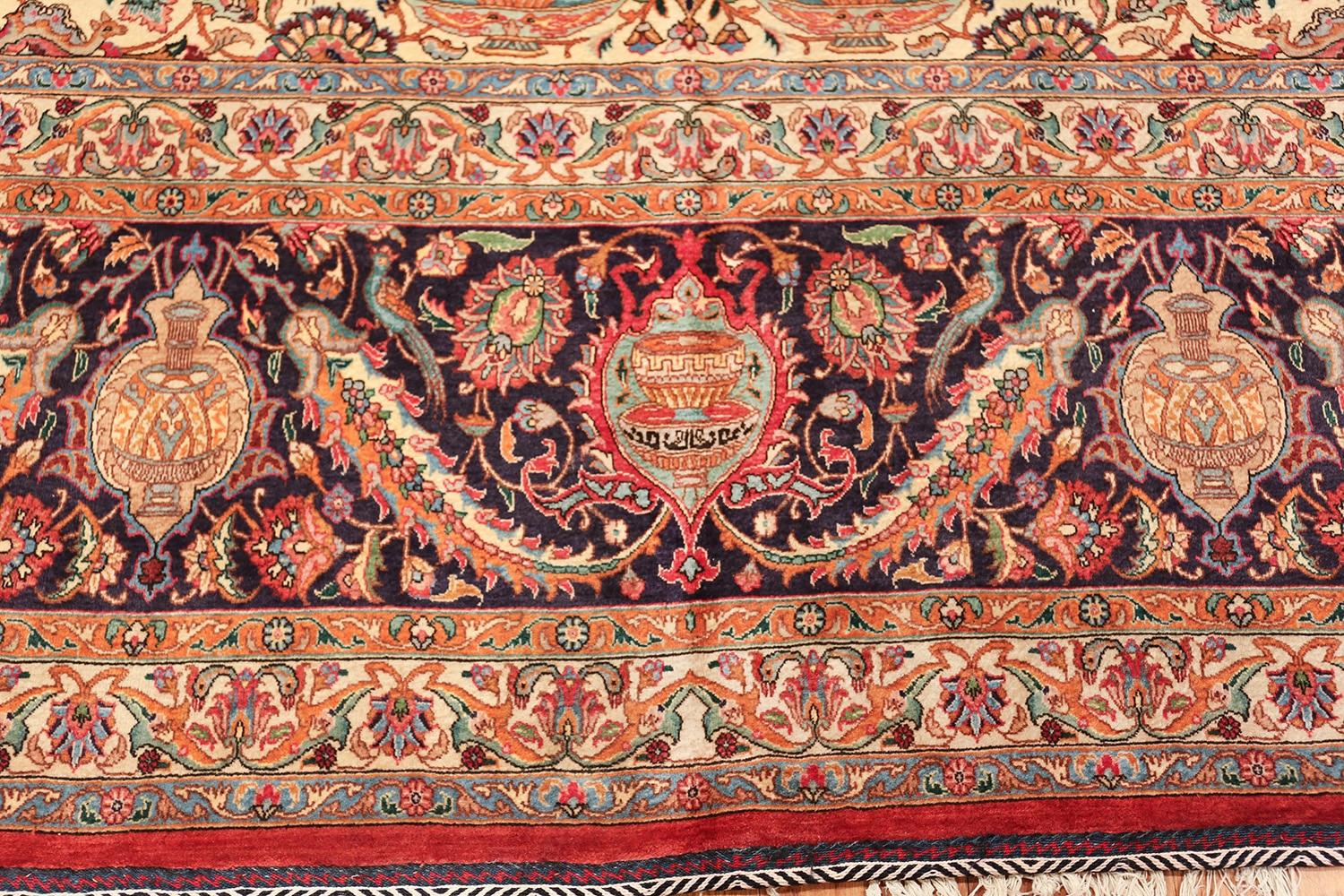 Vintage Persian Tabriz Rug. Size: 12 ft 8 in x 19 ft 4 in In Excellent Condition For Sale In New York, NY