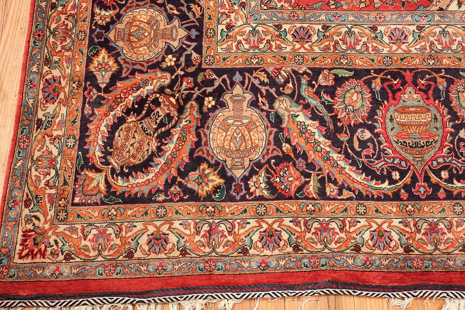Tapis persan vintage de Tabriz. Taille : 12 pieds 8 po. x 19 pieds 4 po. Excellent état - En vente à New York, NY