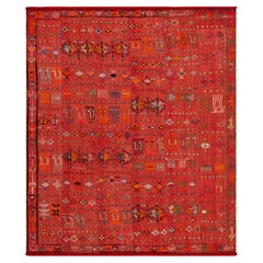 Nazmiyal Collection Vintage persischen Stammes-Teppich 4 ft 8 in x 5 ft 6 in
