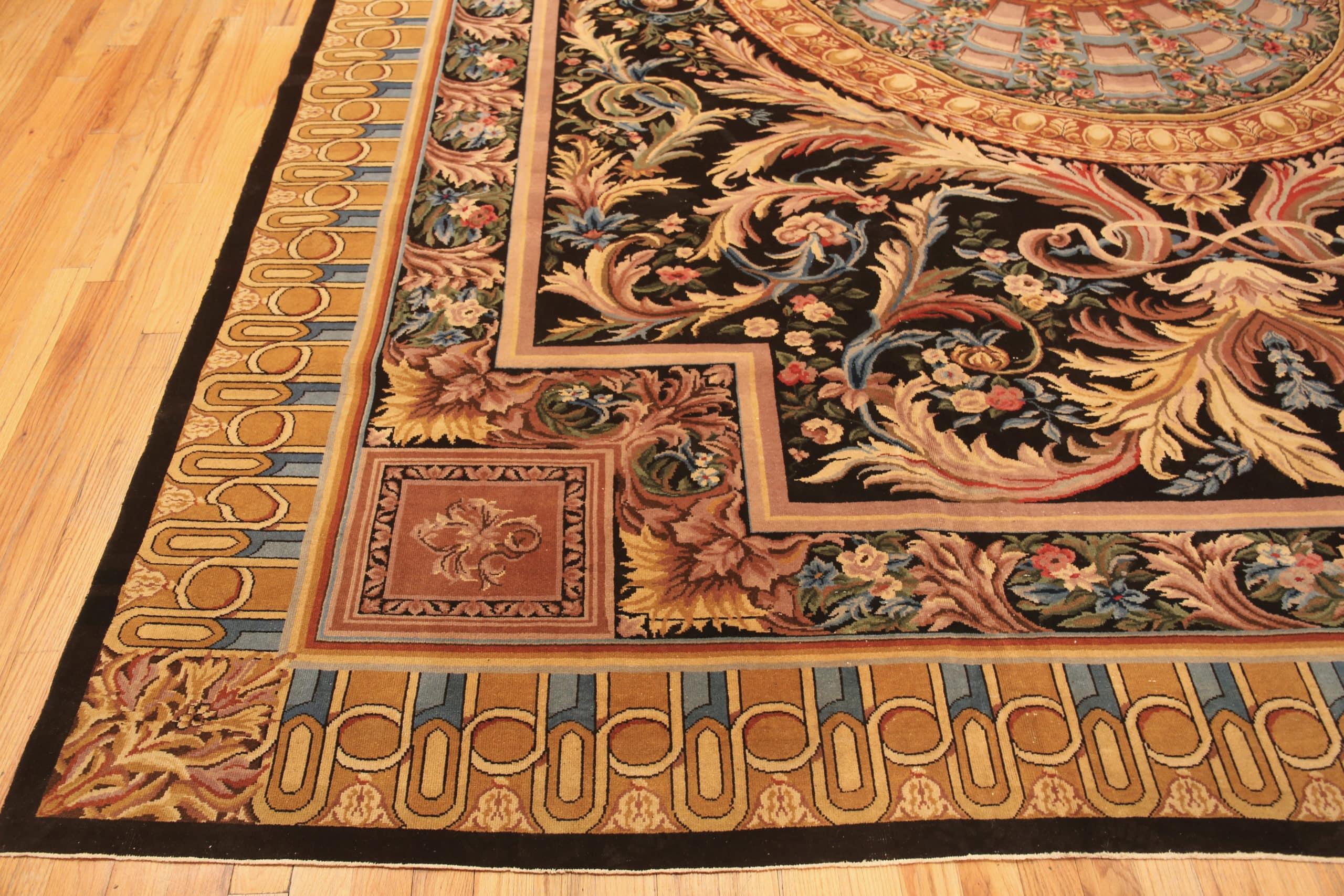 Renaissance Vintage Savonnerie Style Rug. 14 ft 4 in x 17 ft 8 in  For Sale