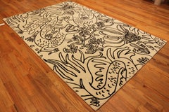 Nazmiyal Collection Vintage Scandinavian Dragon Rug 6'8" x 9'10"