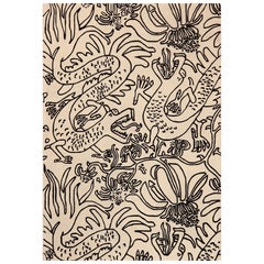 Nazmiyal Collection Vintage Scandinavian Dragon Rug 6'8" x 9'10"