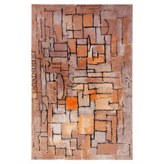 Nazmiyal Collection Vintage Scandinavian Mondrian Style Rug 6 ft x 9 ft 3 in